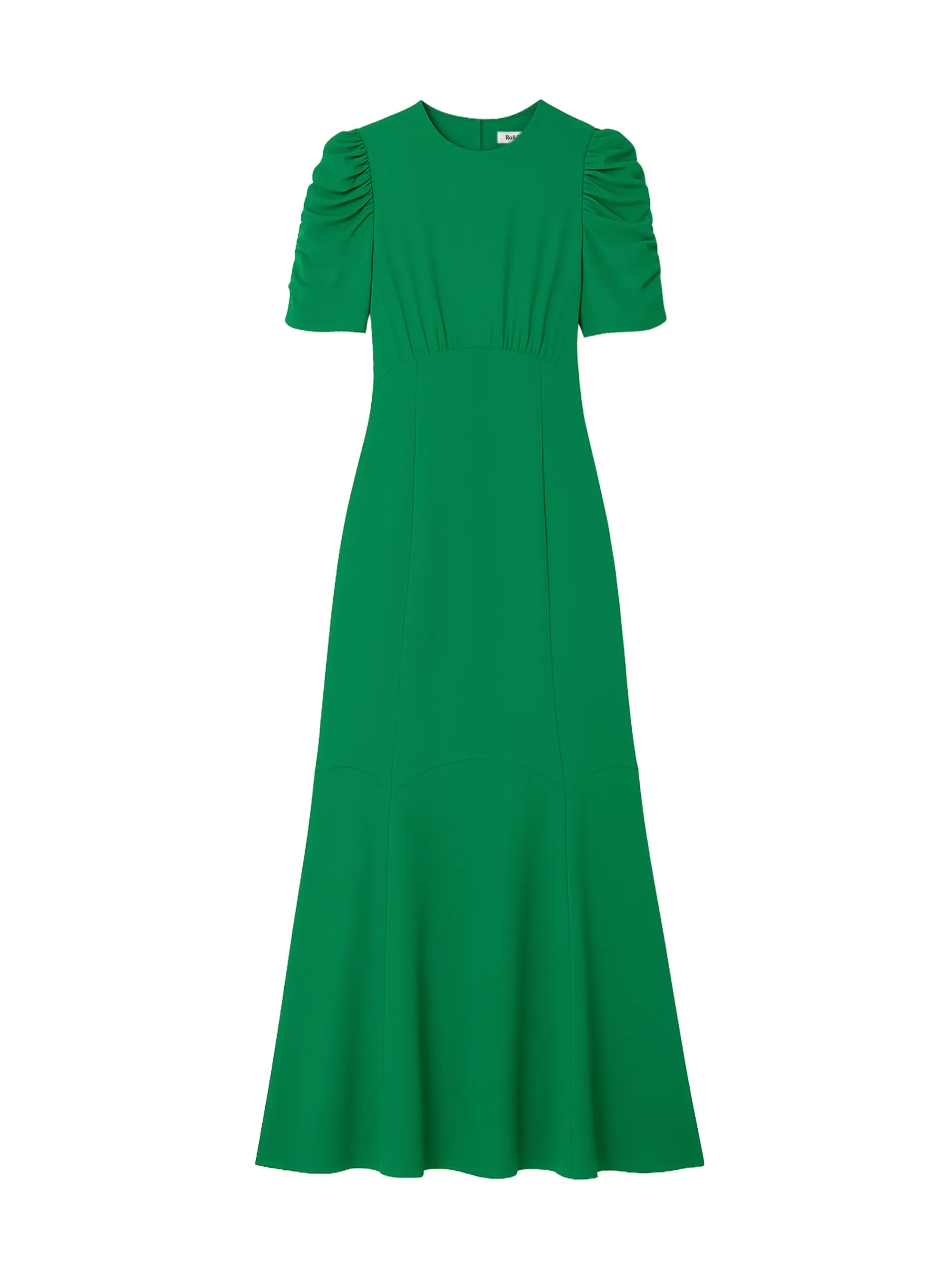 Belle Green Puff-Sleeve Dress - Image 6