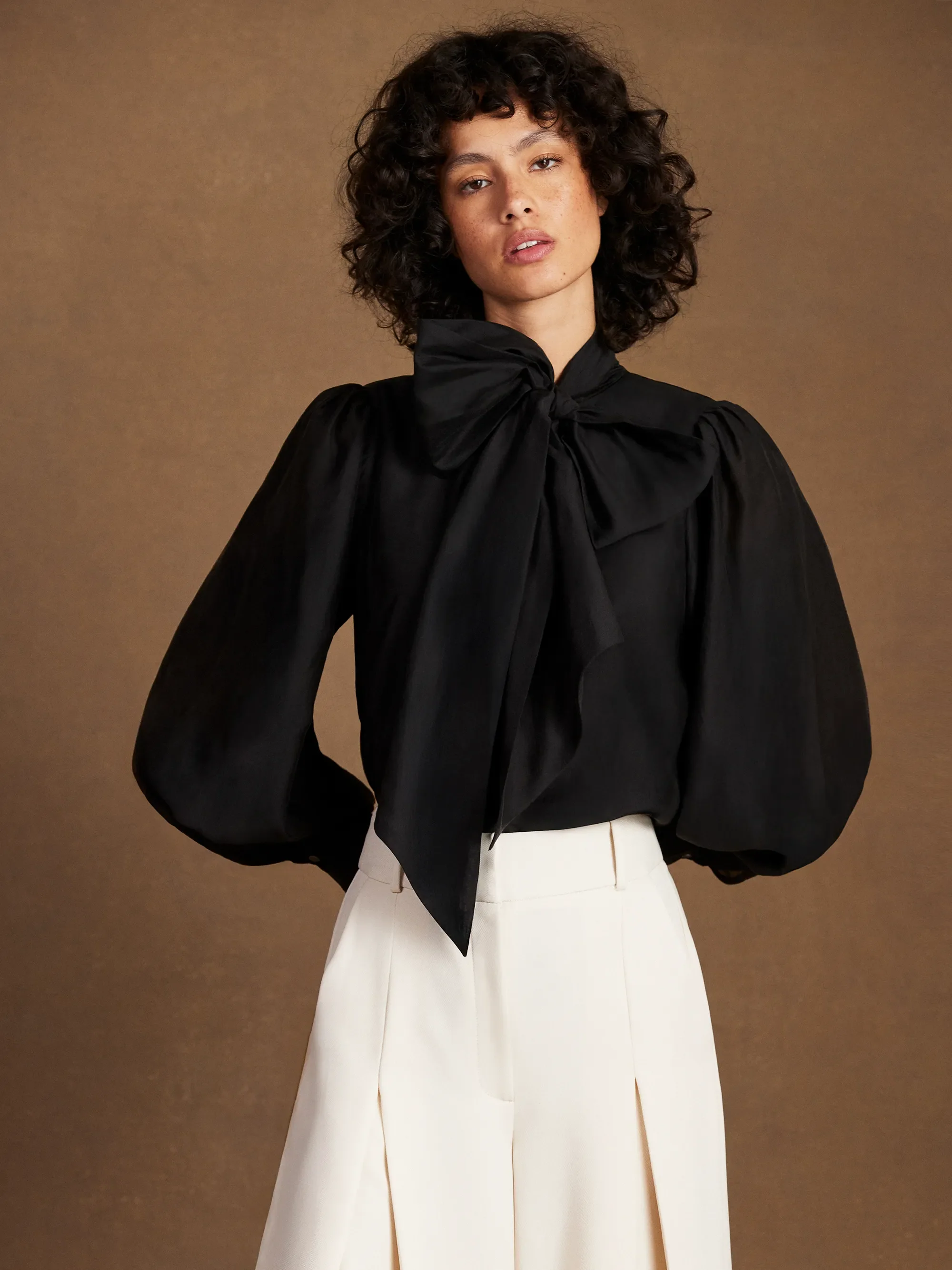Black Bow Detail Blouse - Image 4
