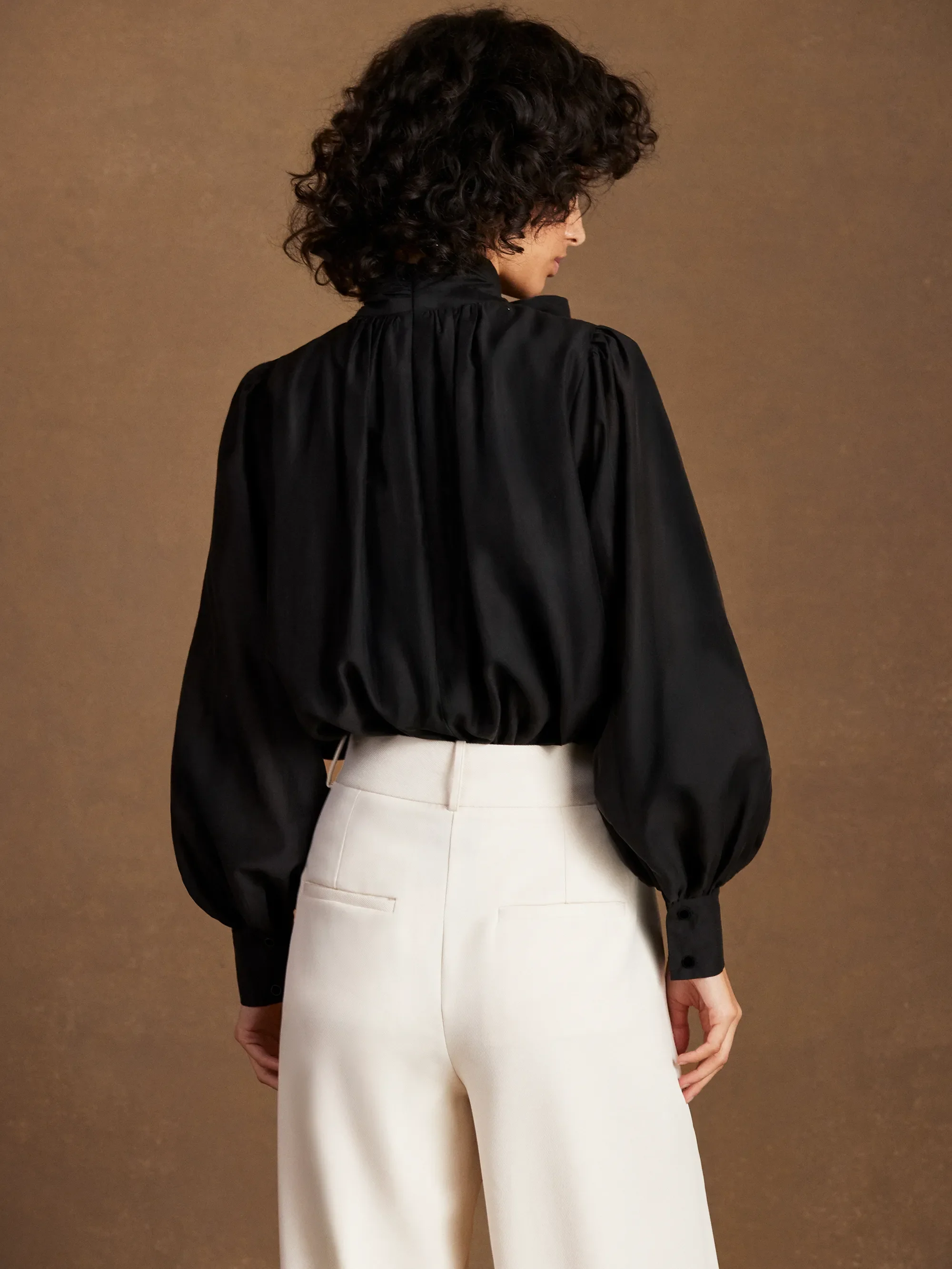 Black Bow Detail Blouse - Image 5