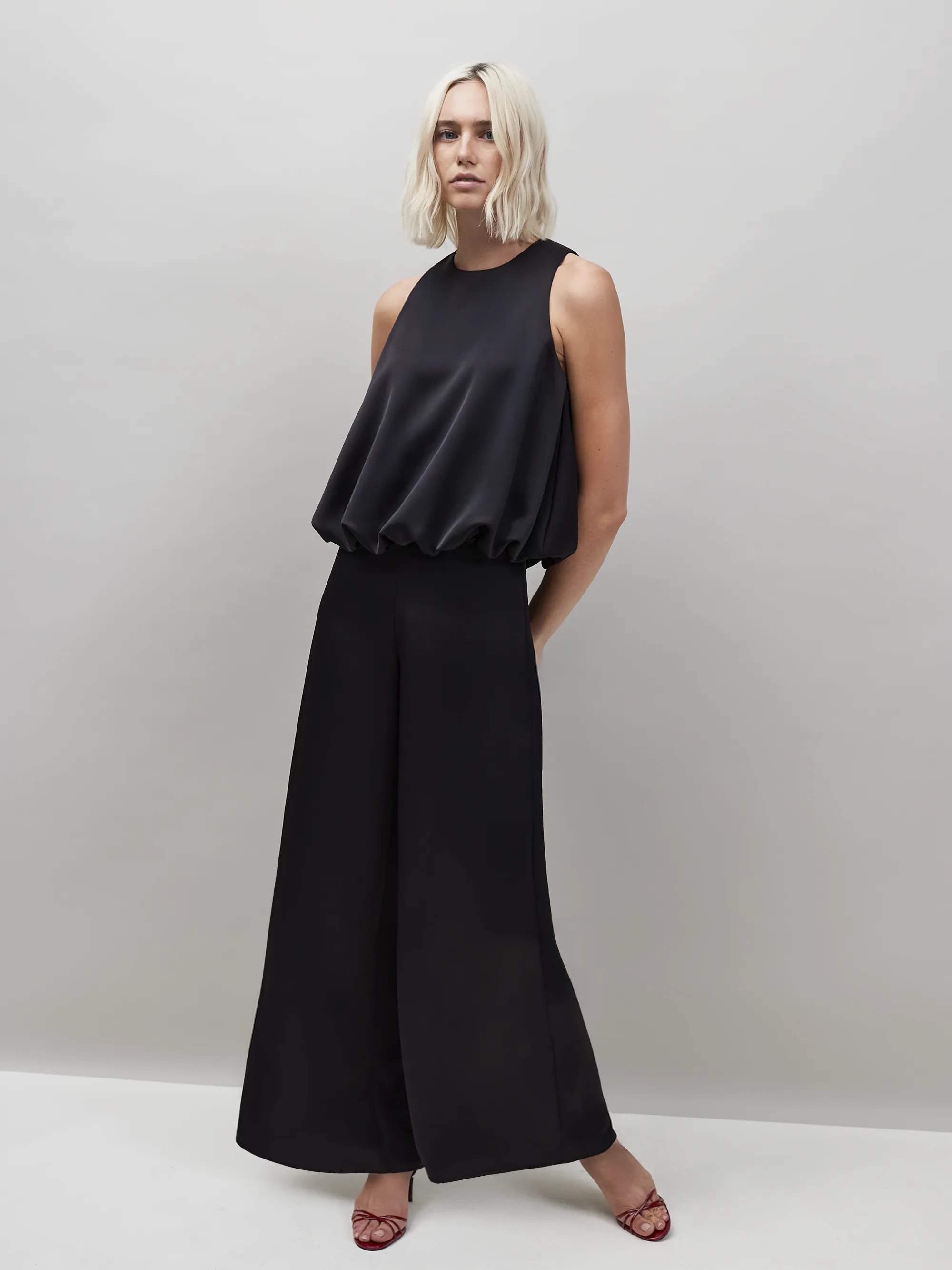Black Bubble Hem Top - Image 3
