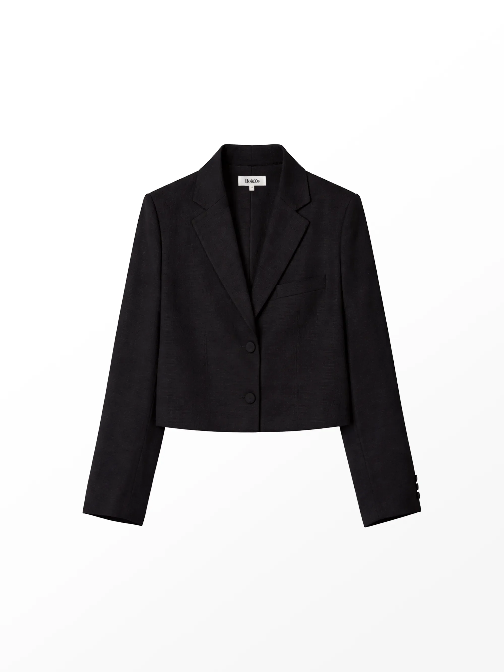 Black Cropped Blazer - Image 7