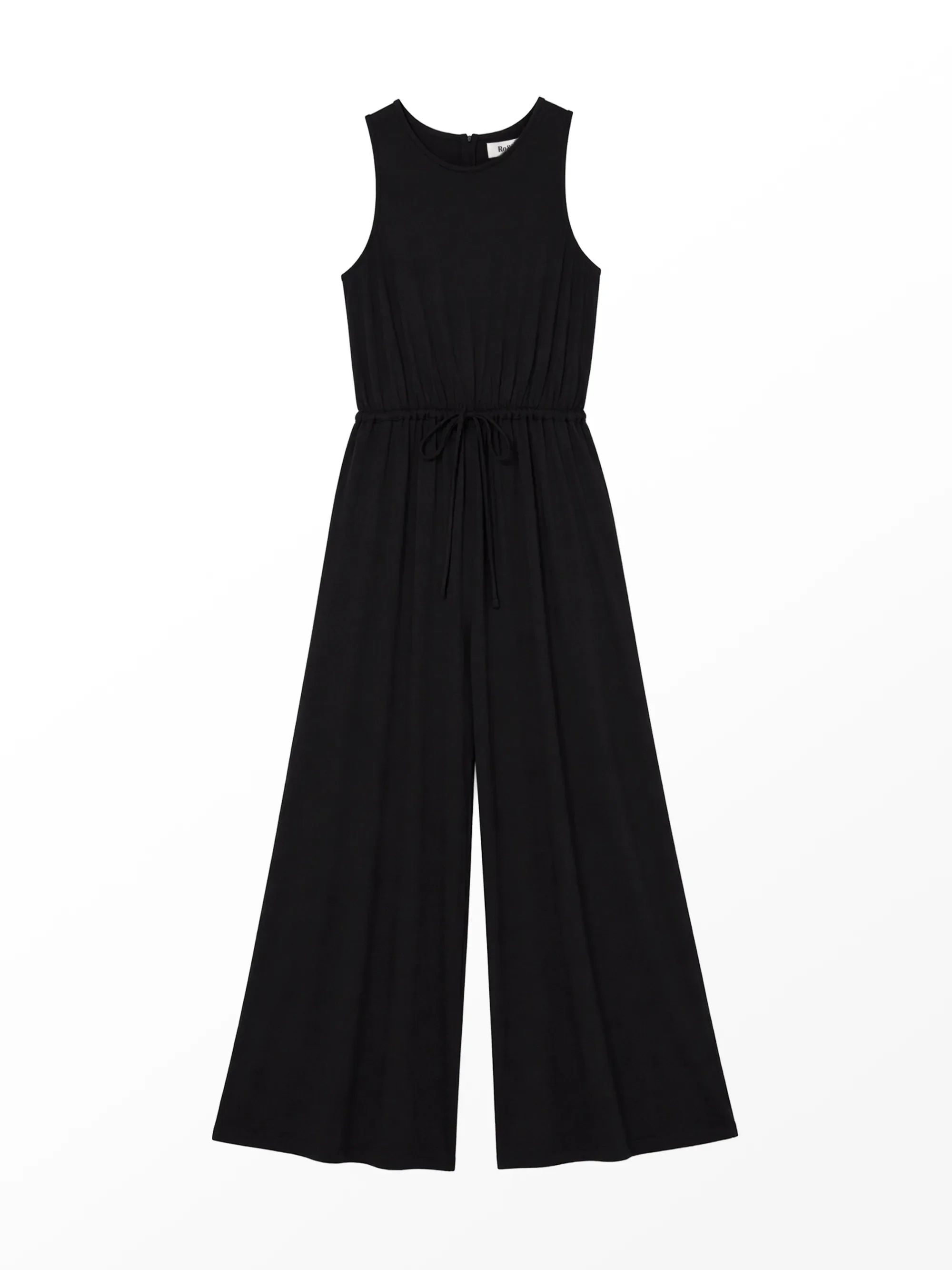 Black Jersey Drawstring Jumpsuit - Image 6