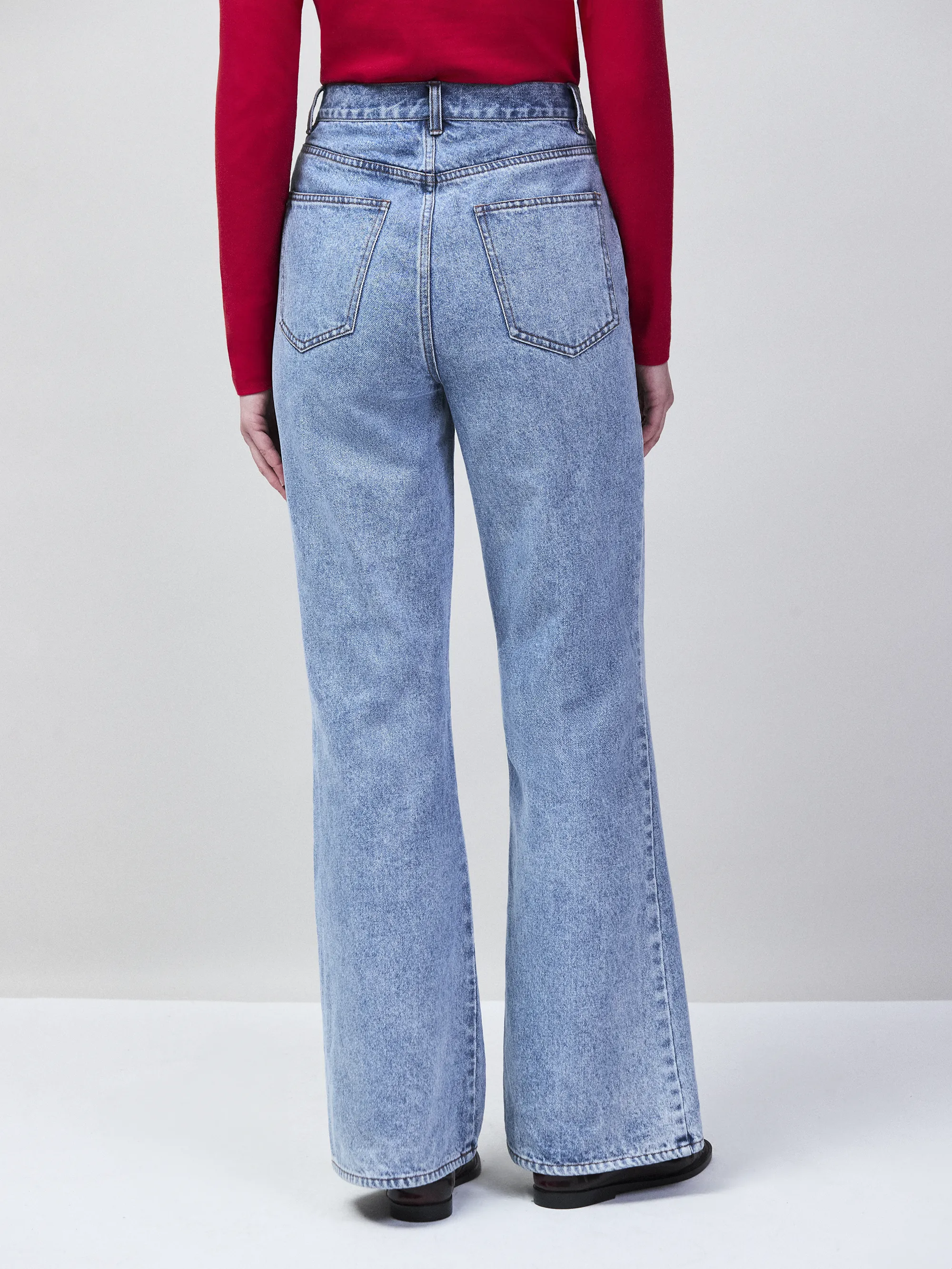 Petite Blue Denim Bootcut Jeans - Image 5