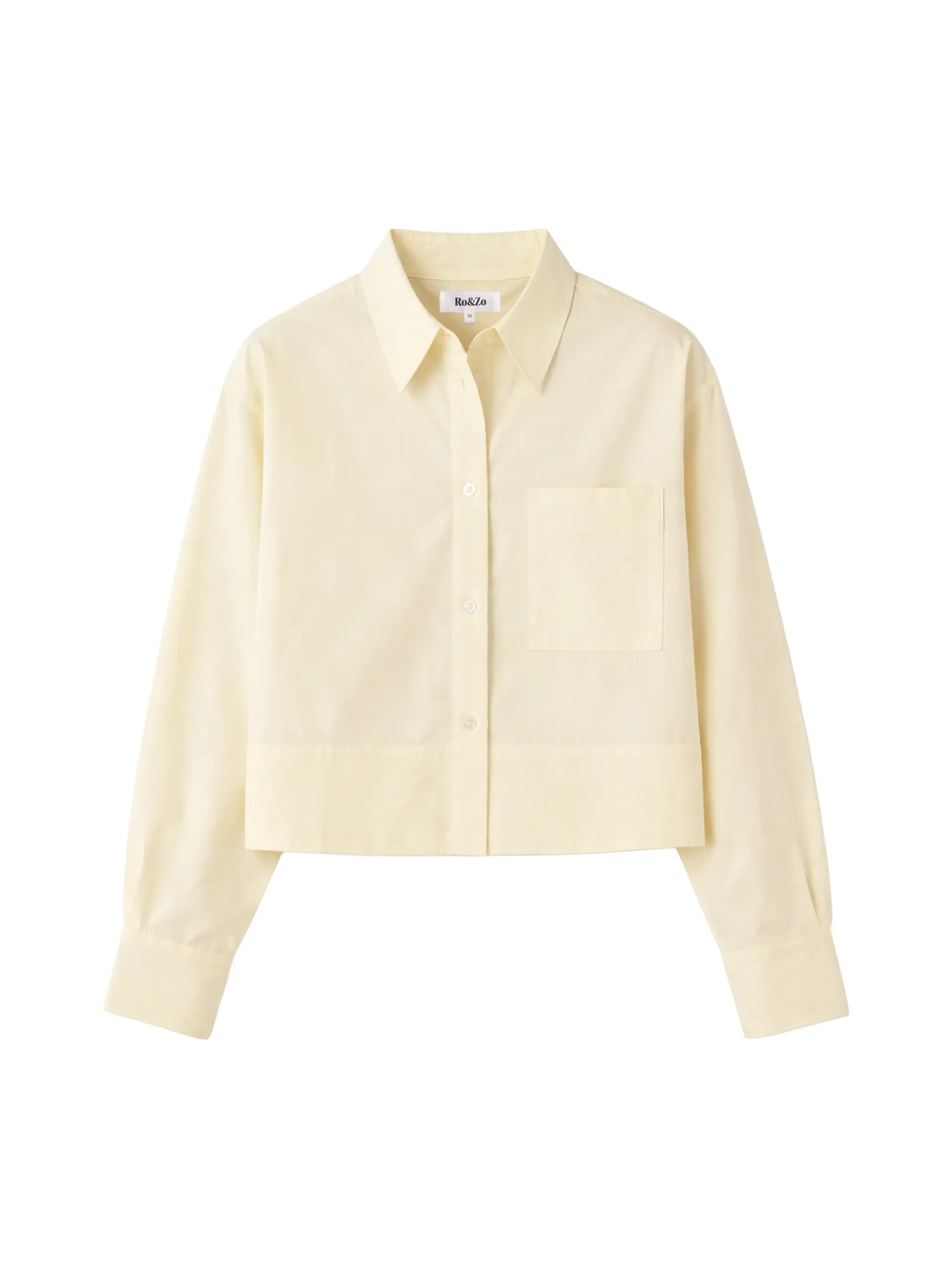 Buttermilk Cotton Poplin Cropped Shirt - Image 5