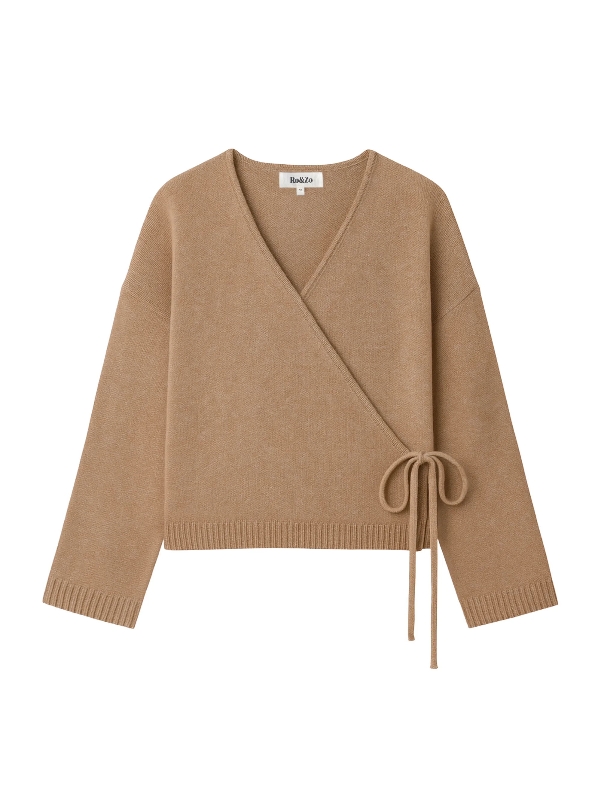 Camel Wrap Cardigan With Cashmere - Image 6