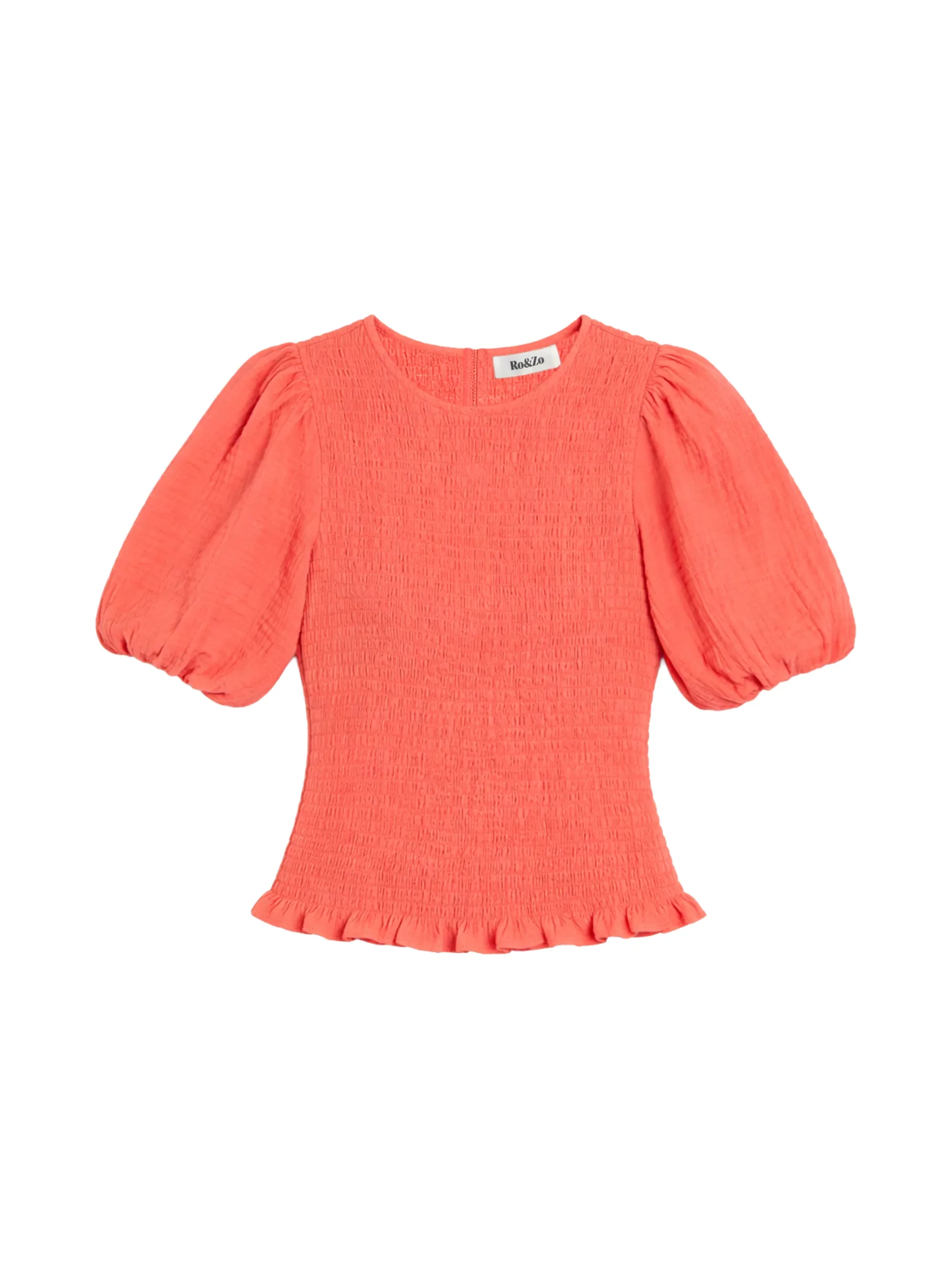 Coral Cheesecloth Shirred Top - Image 7
