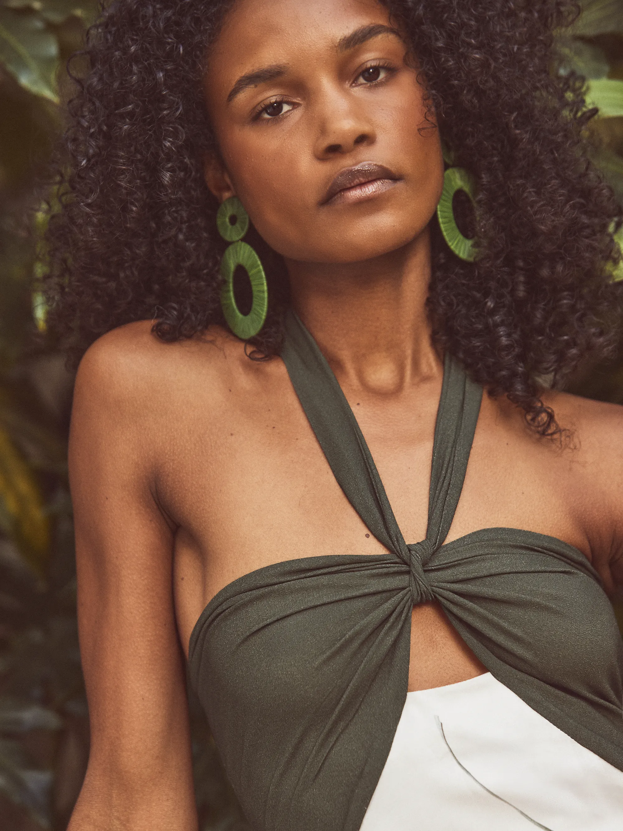 Placement Floral Halter Neck Dress - Image 3