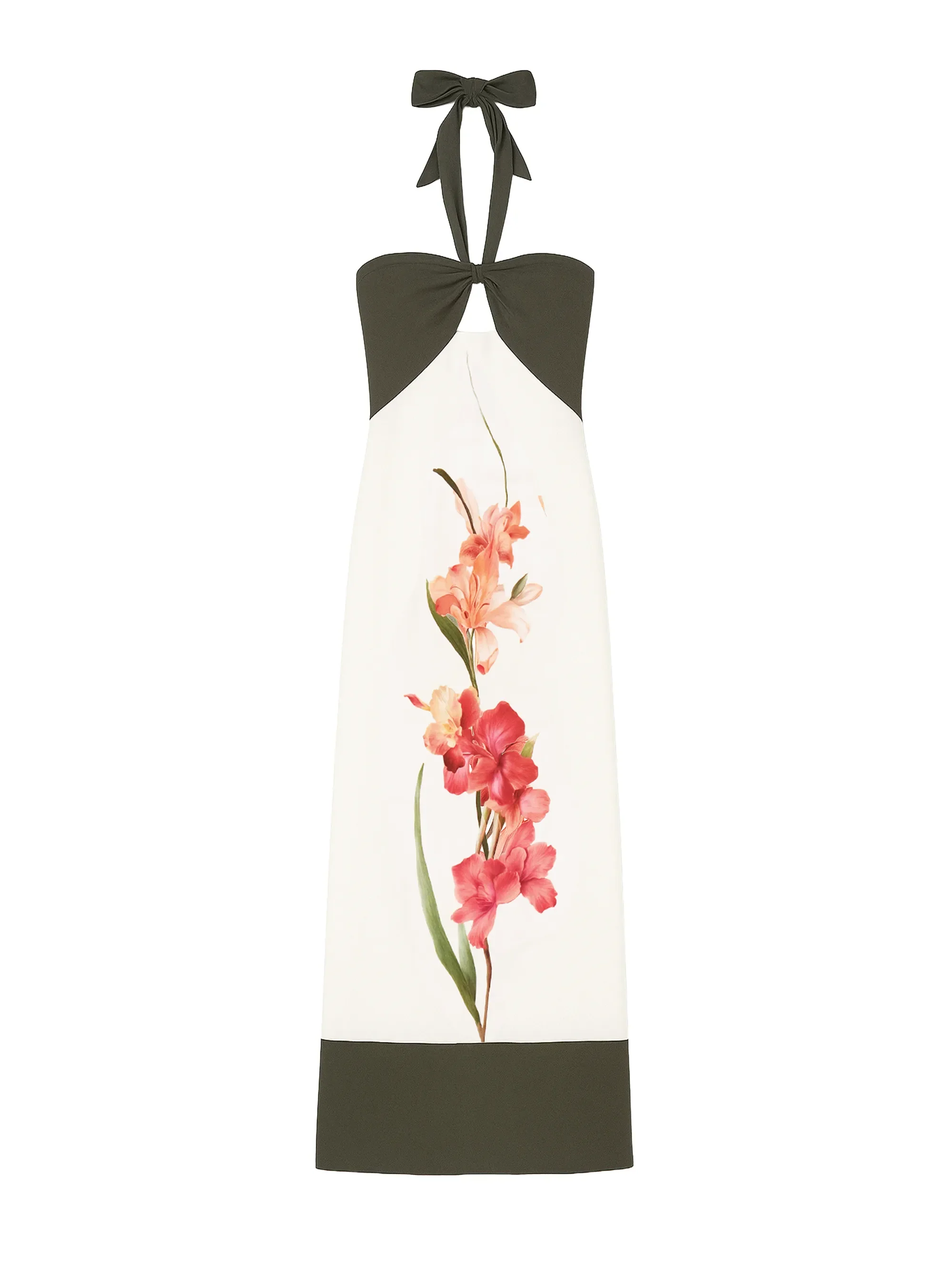 Placement Floral Halter Neck Dress - Image 6