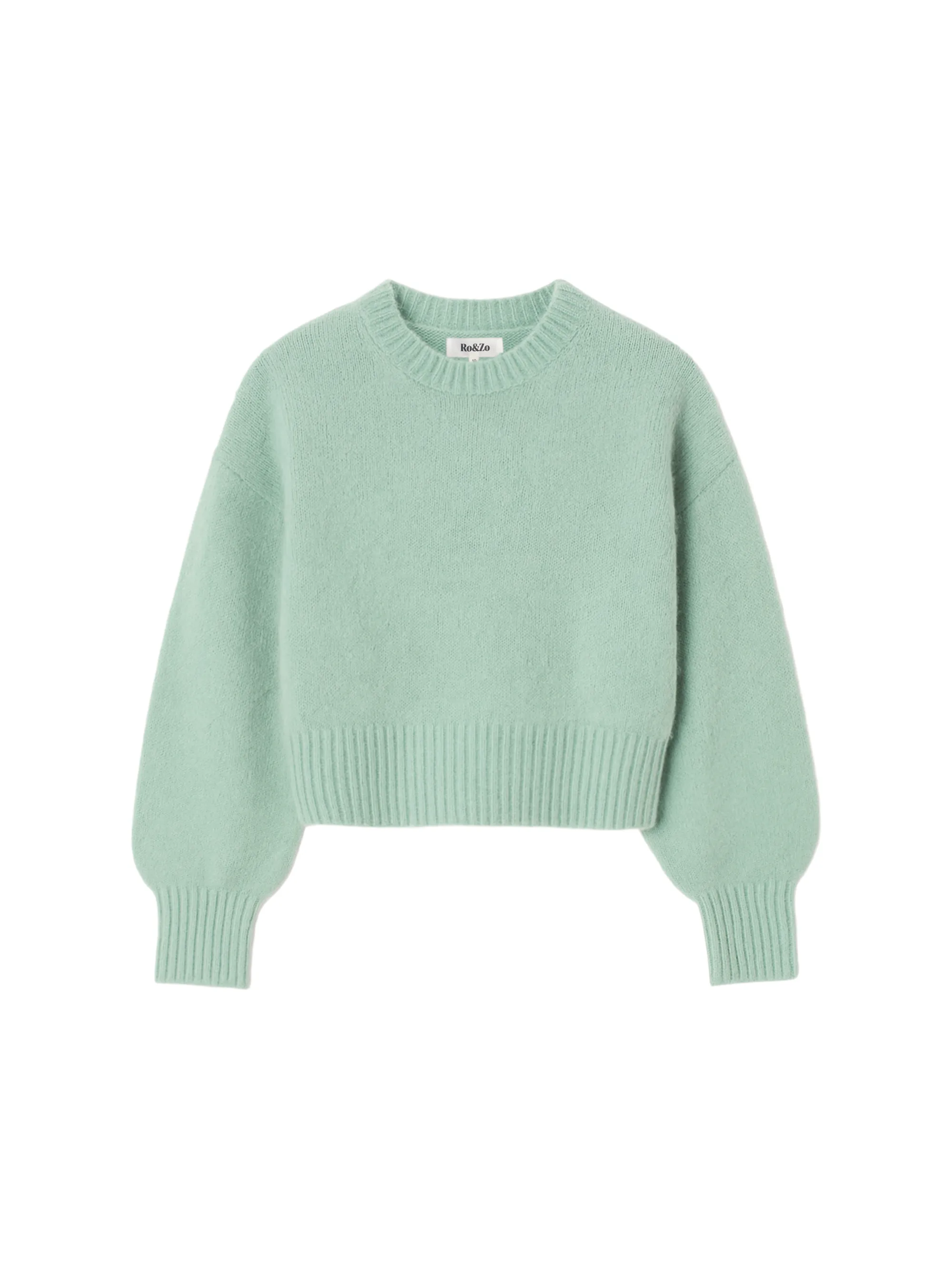 Green Cropped Jumper With Alpaca - Image 7