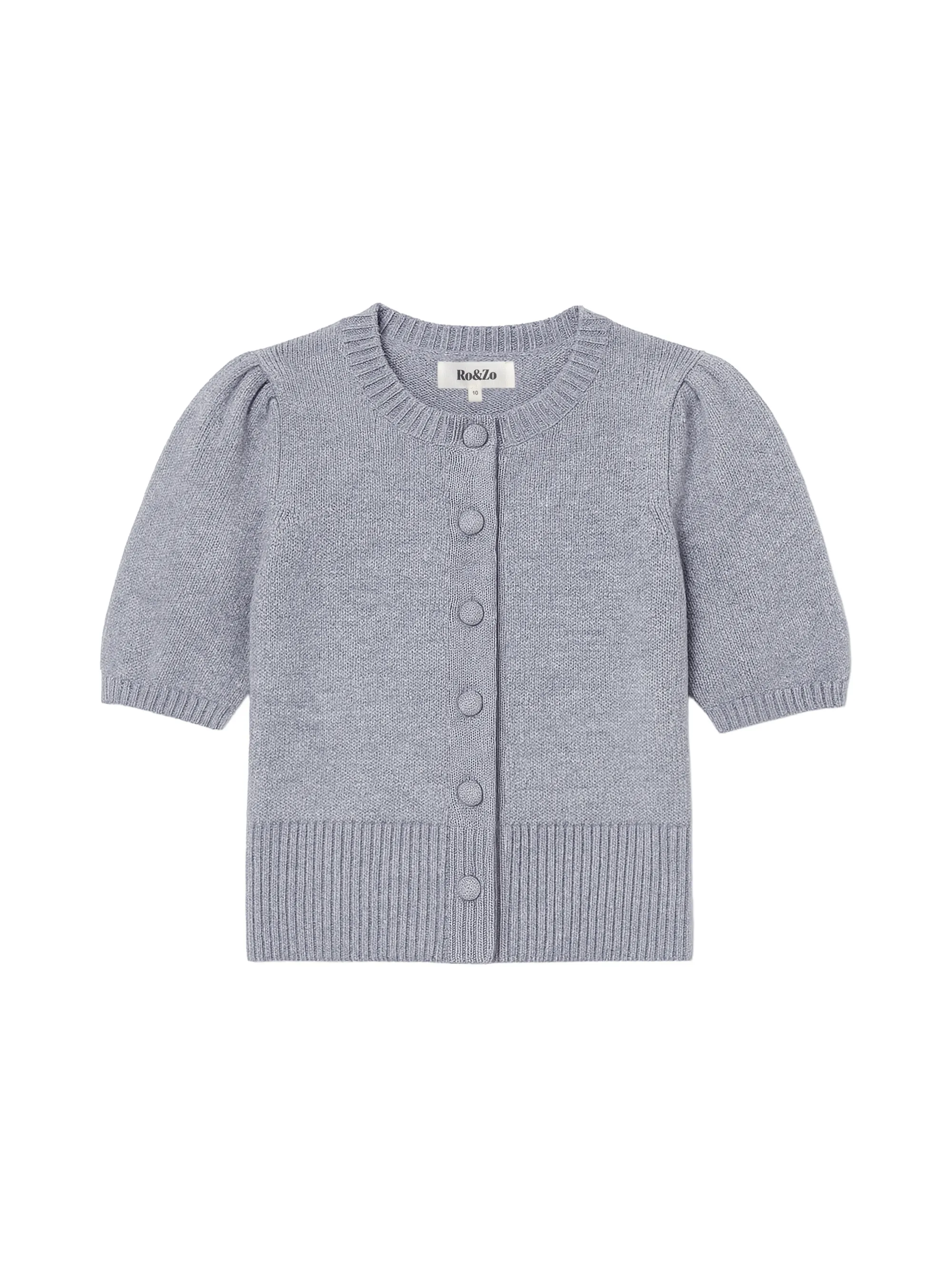 Grey Button Front Cardigan With Wool And Cashmere - Image 5