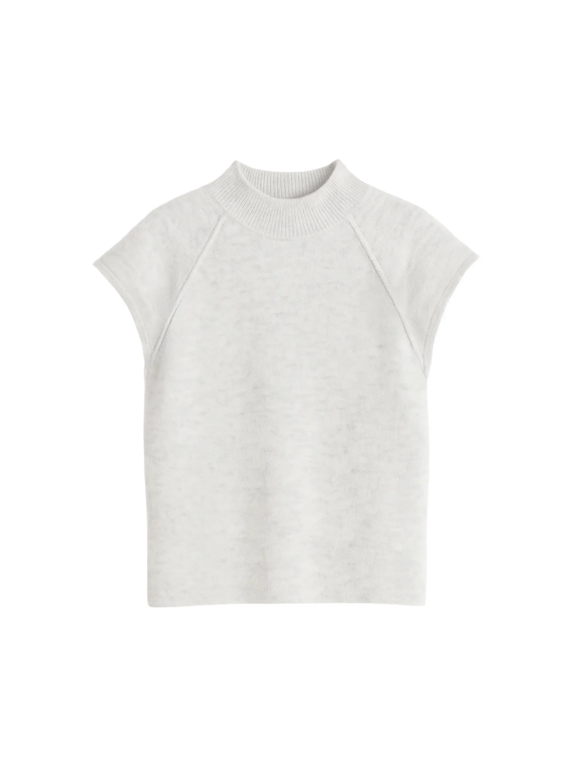 Grey Turtleneck Knit Top with Wool and Alpaca - Image 6