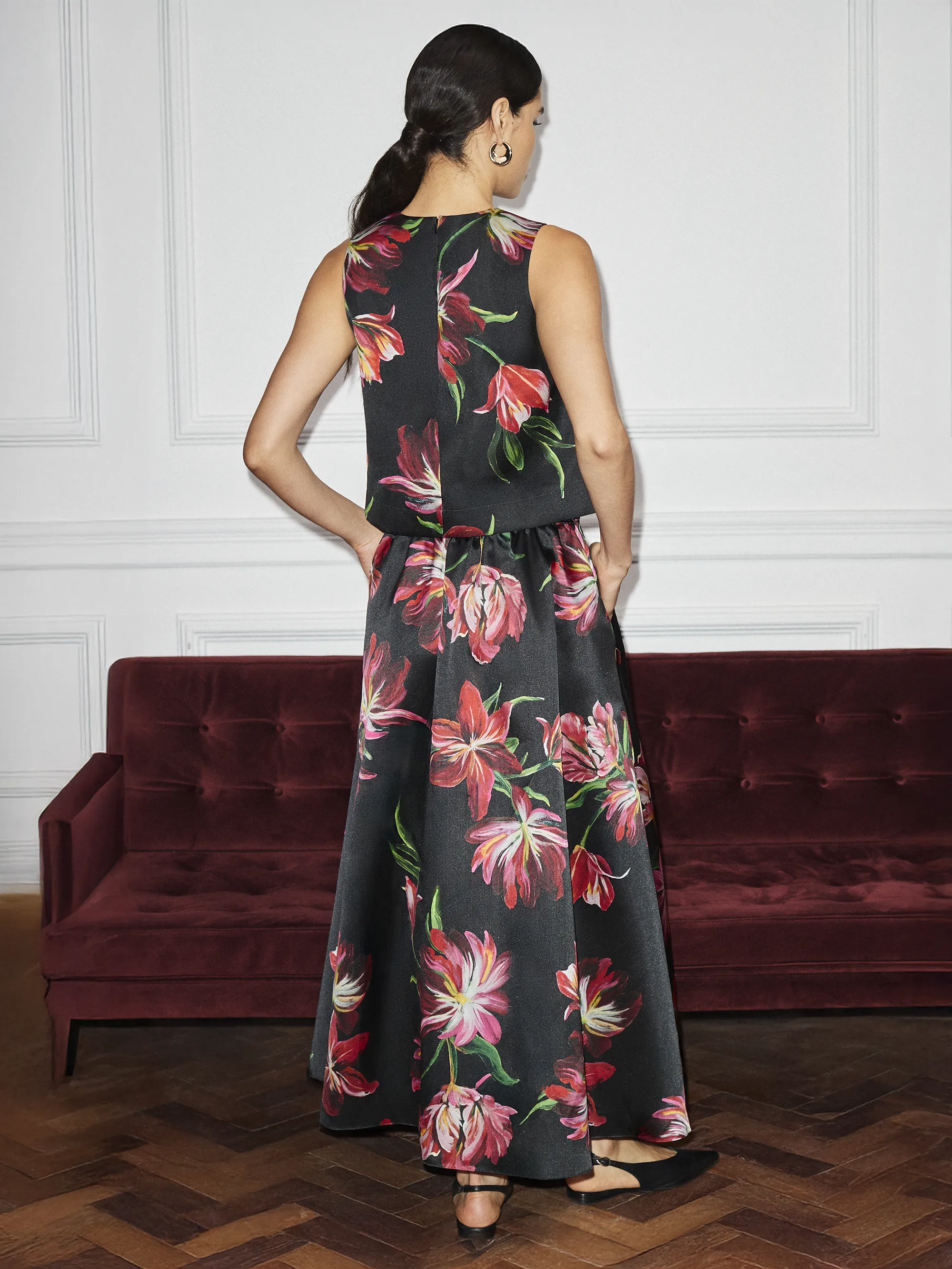 Hand Painted Tulip Full Skirt - Image 4