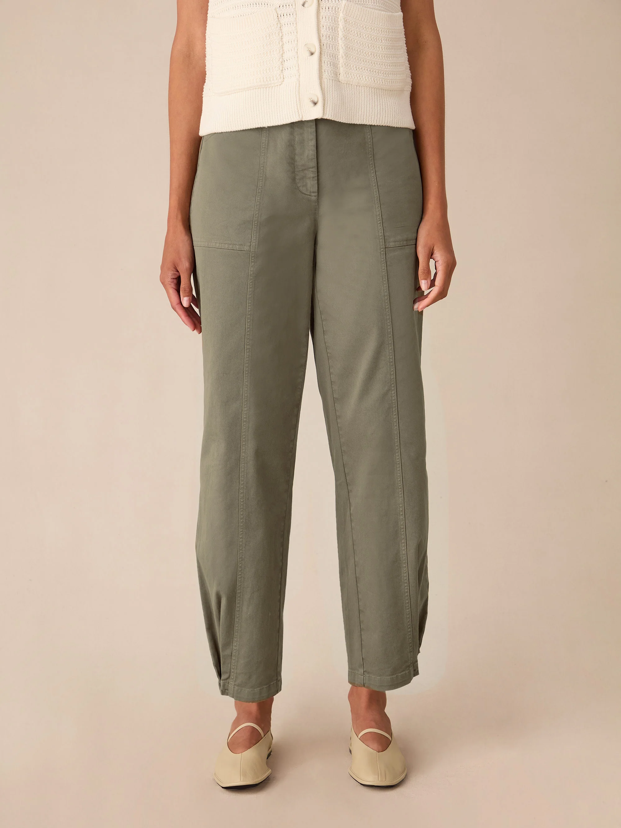 Khaki Cargo Trousers - Image 4