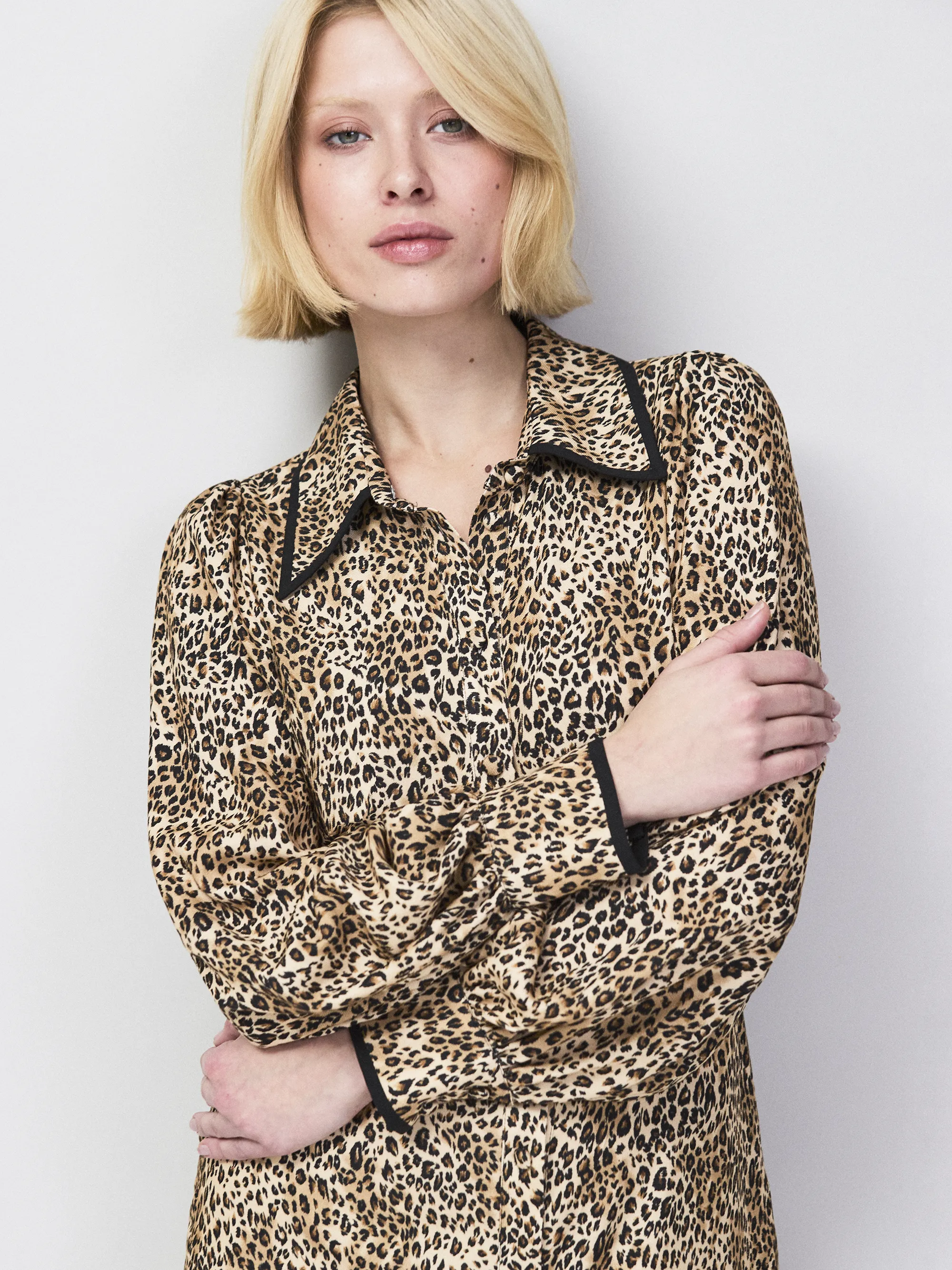 Leopard-Print Shirt Dress - Image 4