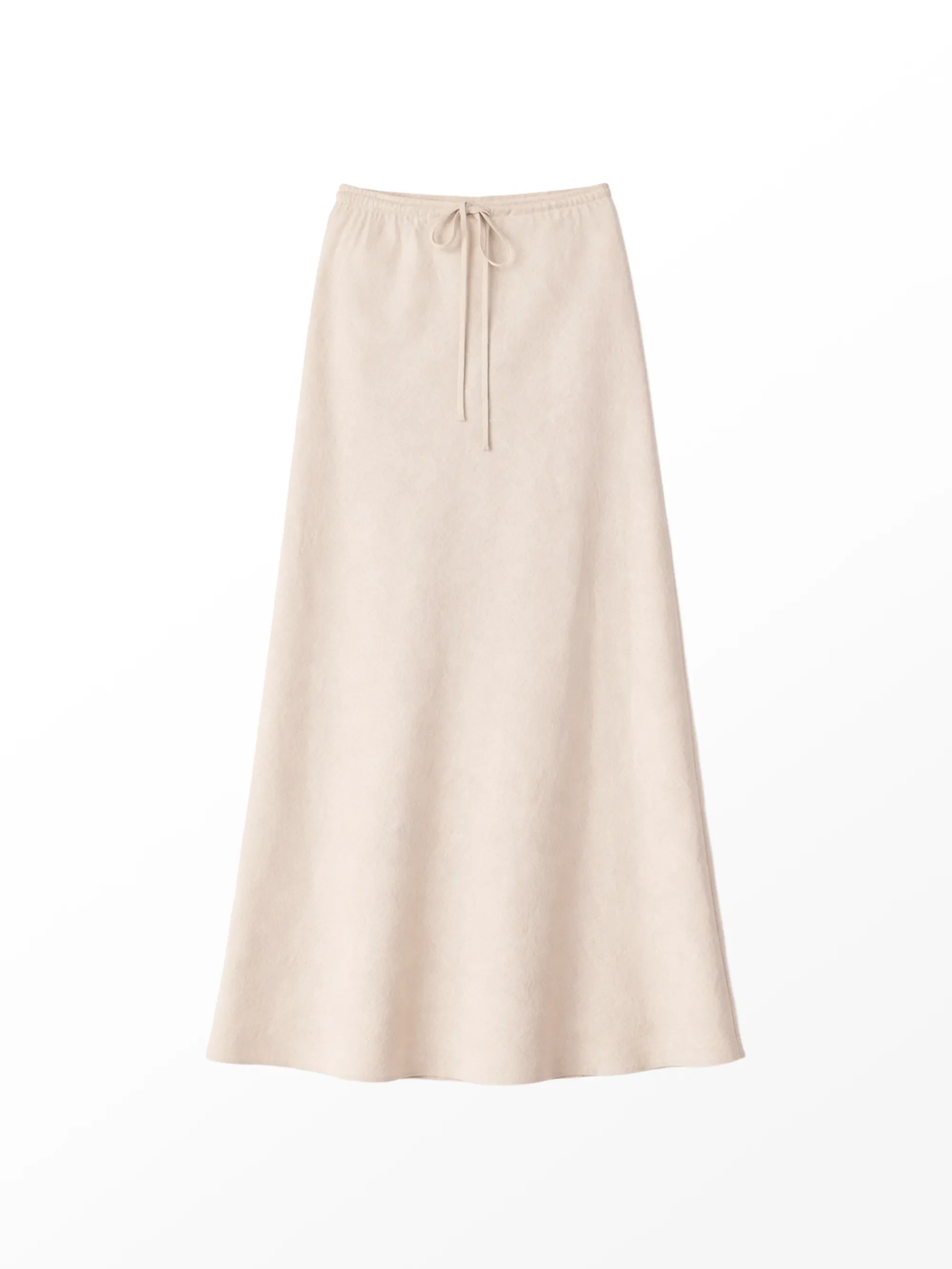 Natural Linen Blend Bias Skirt - Image 5