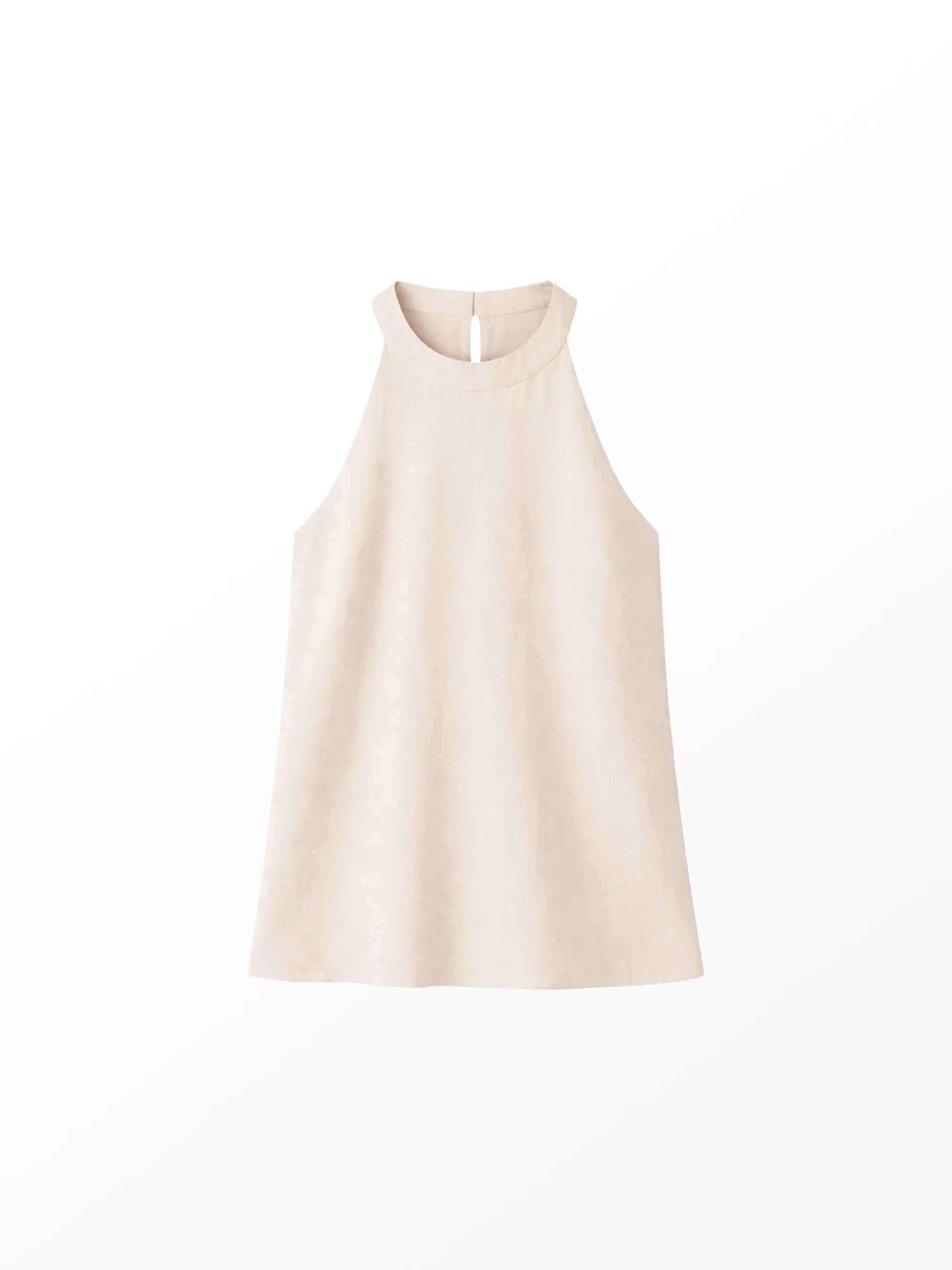 Natural Linen Blend Halter Top - Image 5