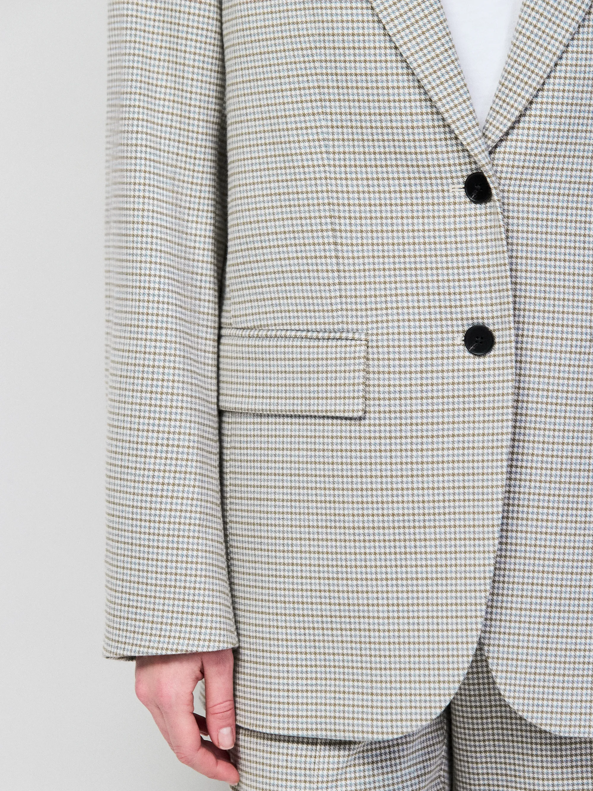 Neutral Check Oversized Blazer - Image 4