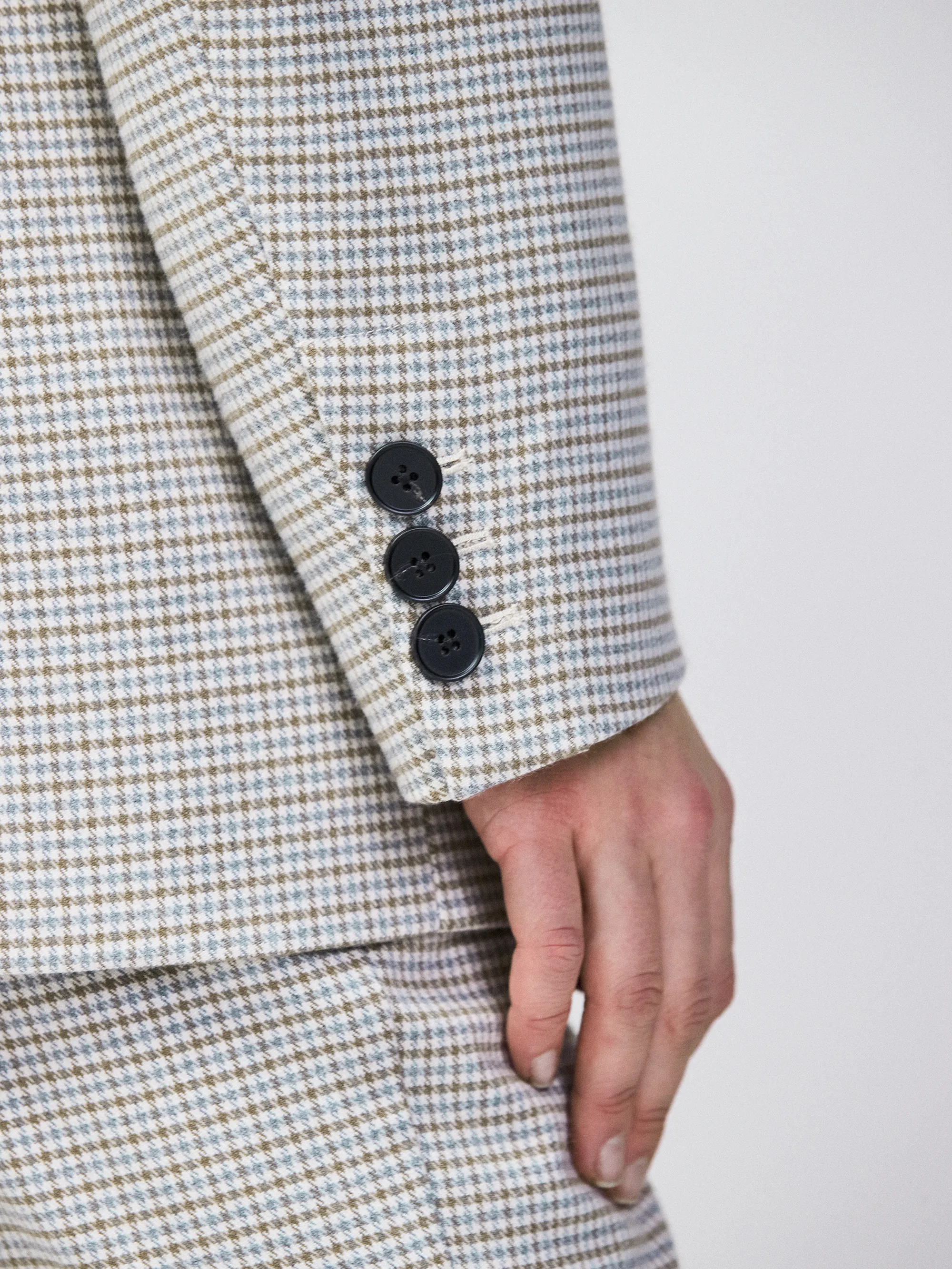 Neutral Check Oversized Blazer - Image 7