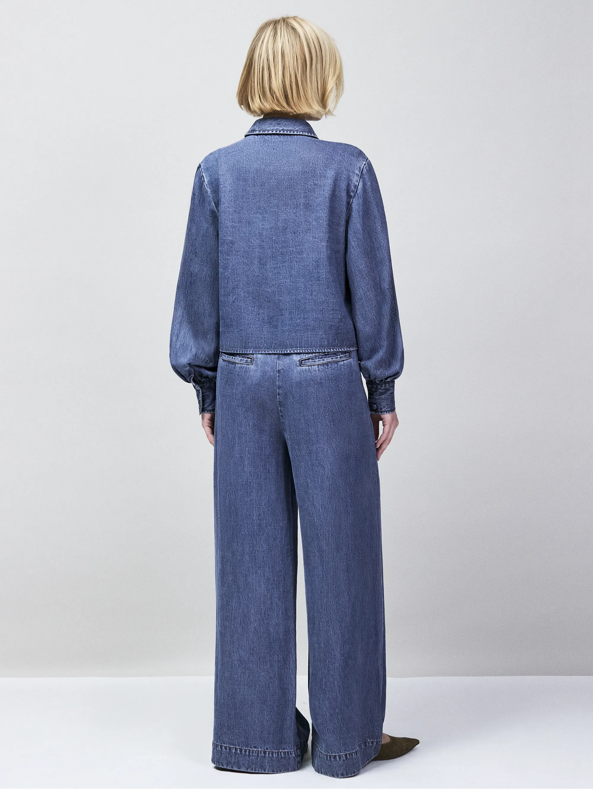 Blue Lyocell Denim Tailored Jeans - Image 4