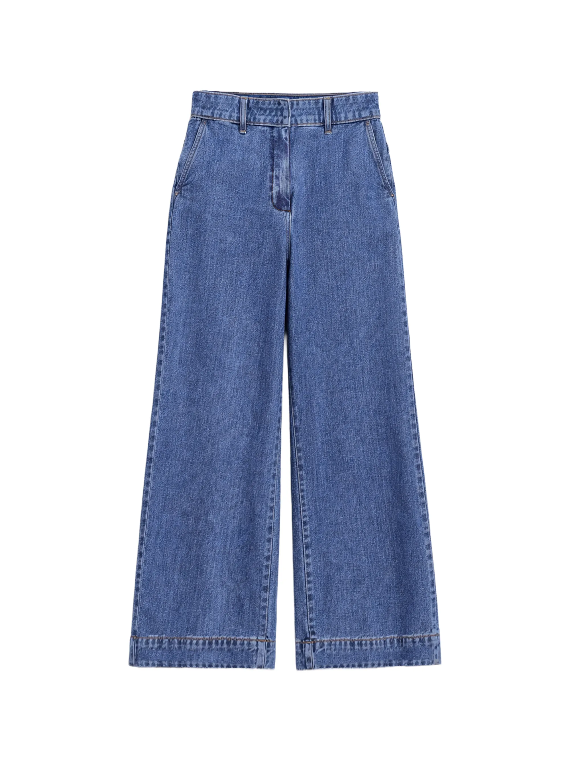 Blue Lyocell Denim Tailored Jeans - Image 5
