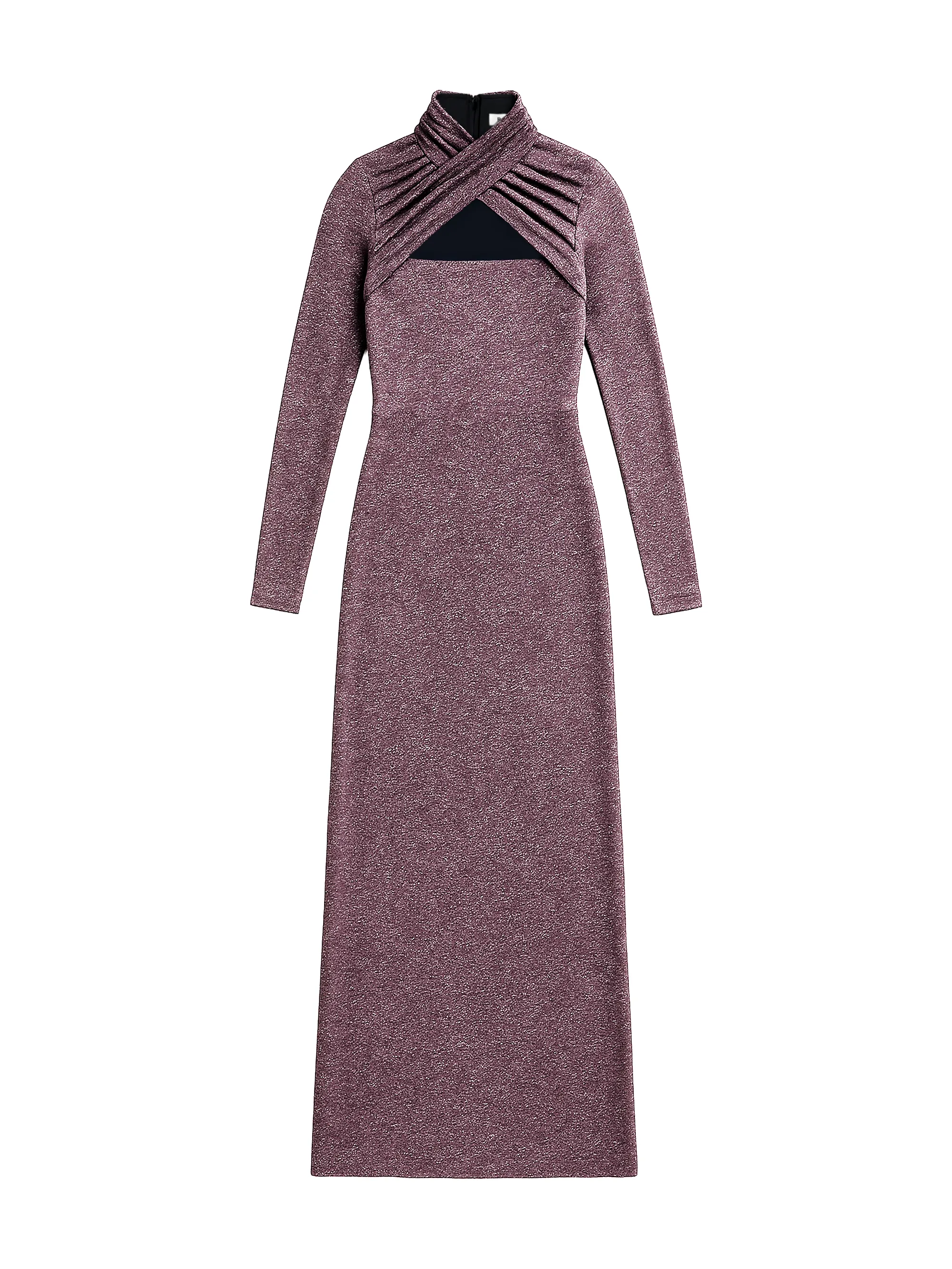 Petite Cameron Pink Sparkle Long-Sleeve Cut-Out Dress - Image 7