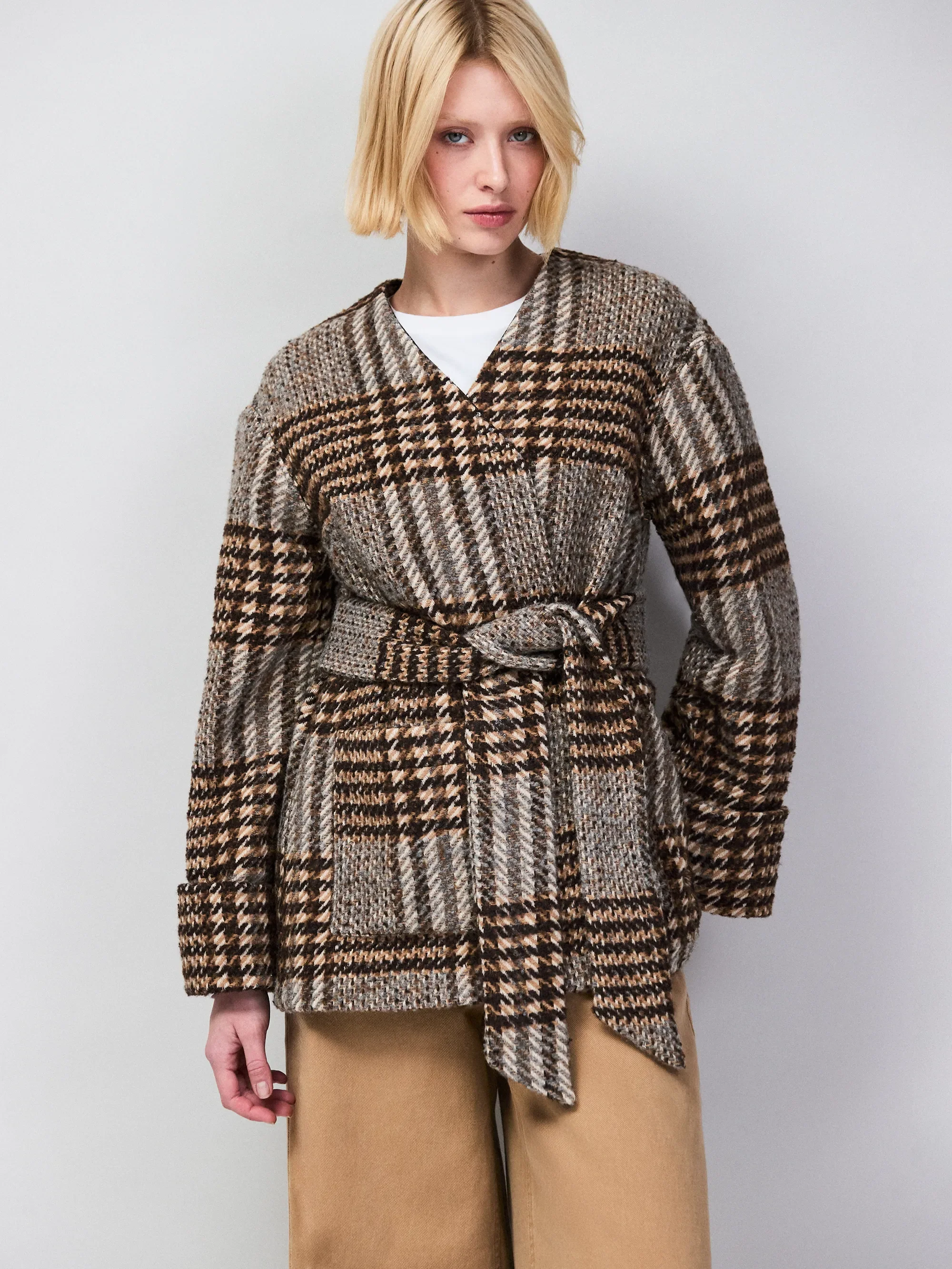 Petite Heritage Check Belted Jacket - Image 4