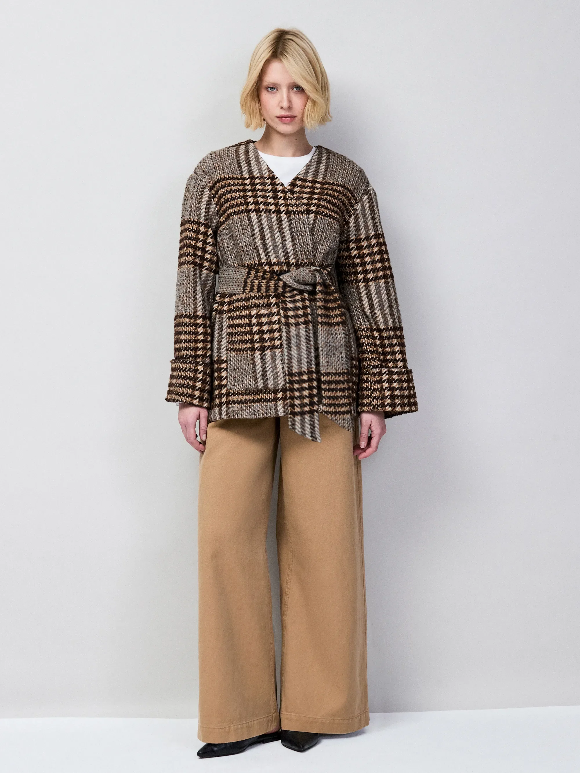Petite Heritage Check Belted Jacket - Image 5