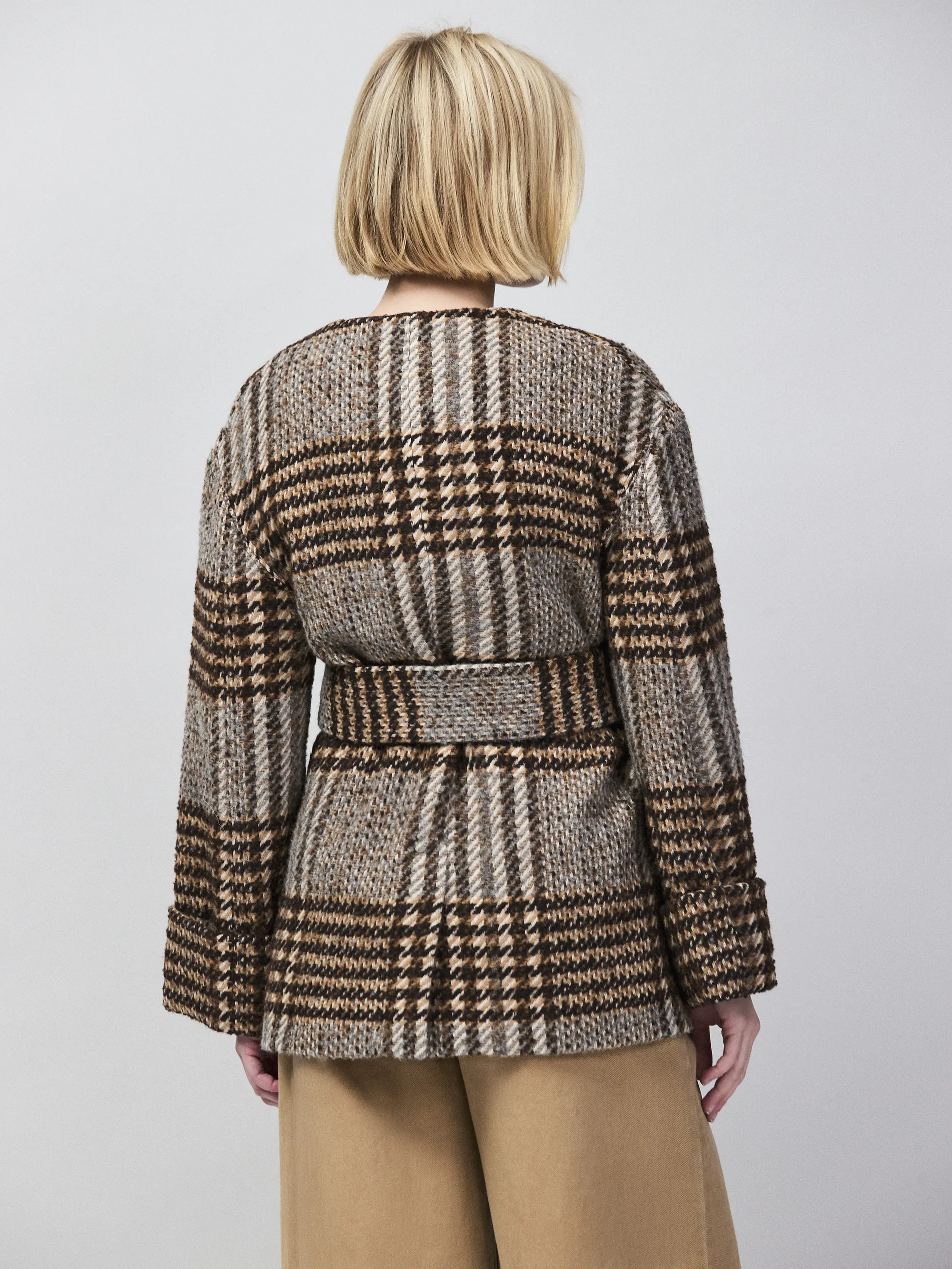 Petite Heritage Check Belted Jacket - Image 7