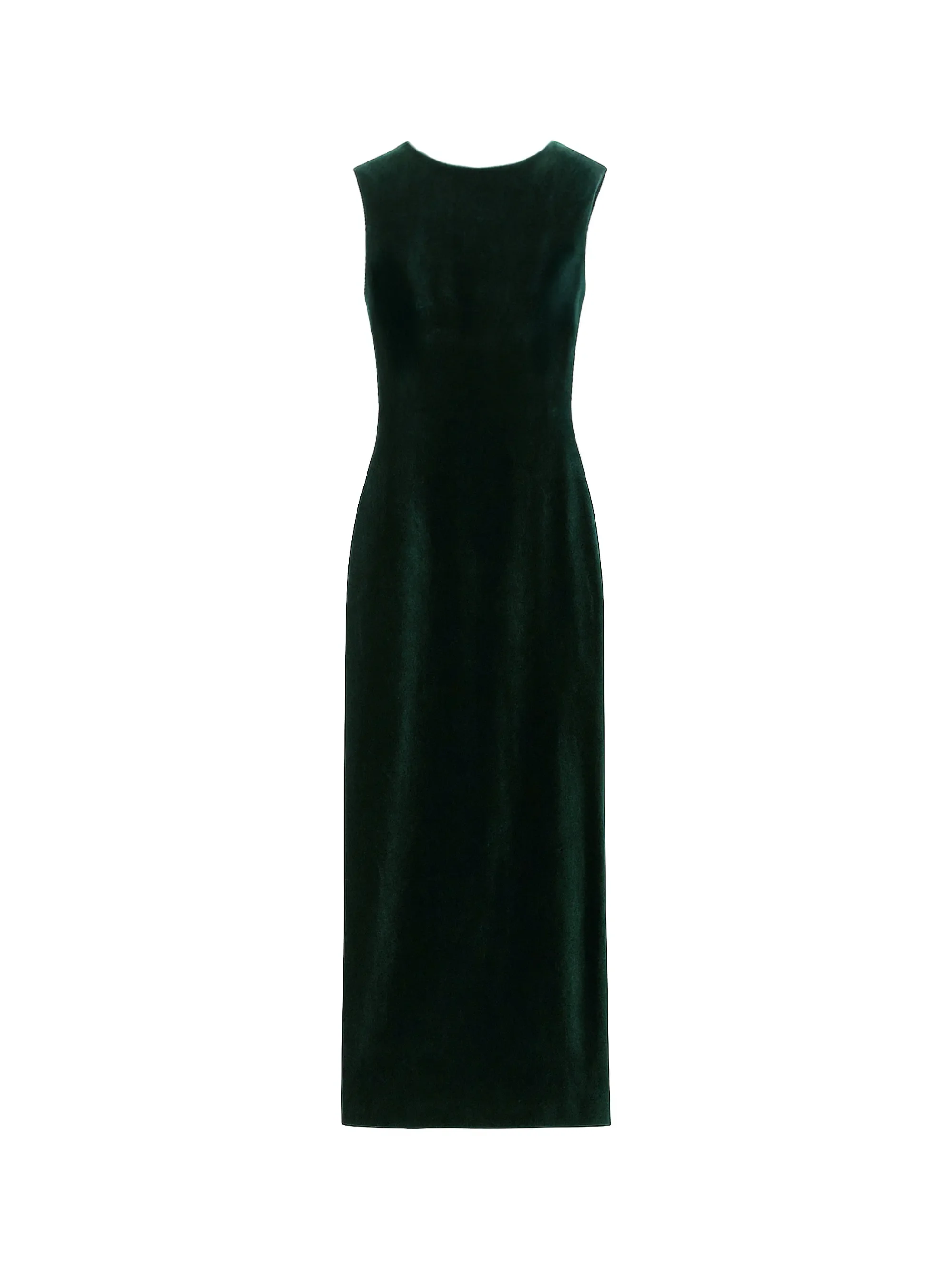 Petite Joanna Emerald Green Velvet Open-Back Dress - Image 6