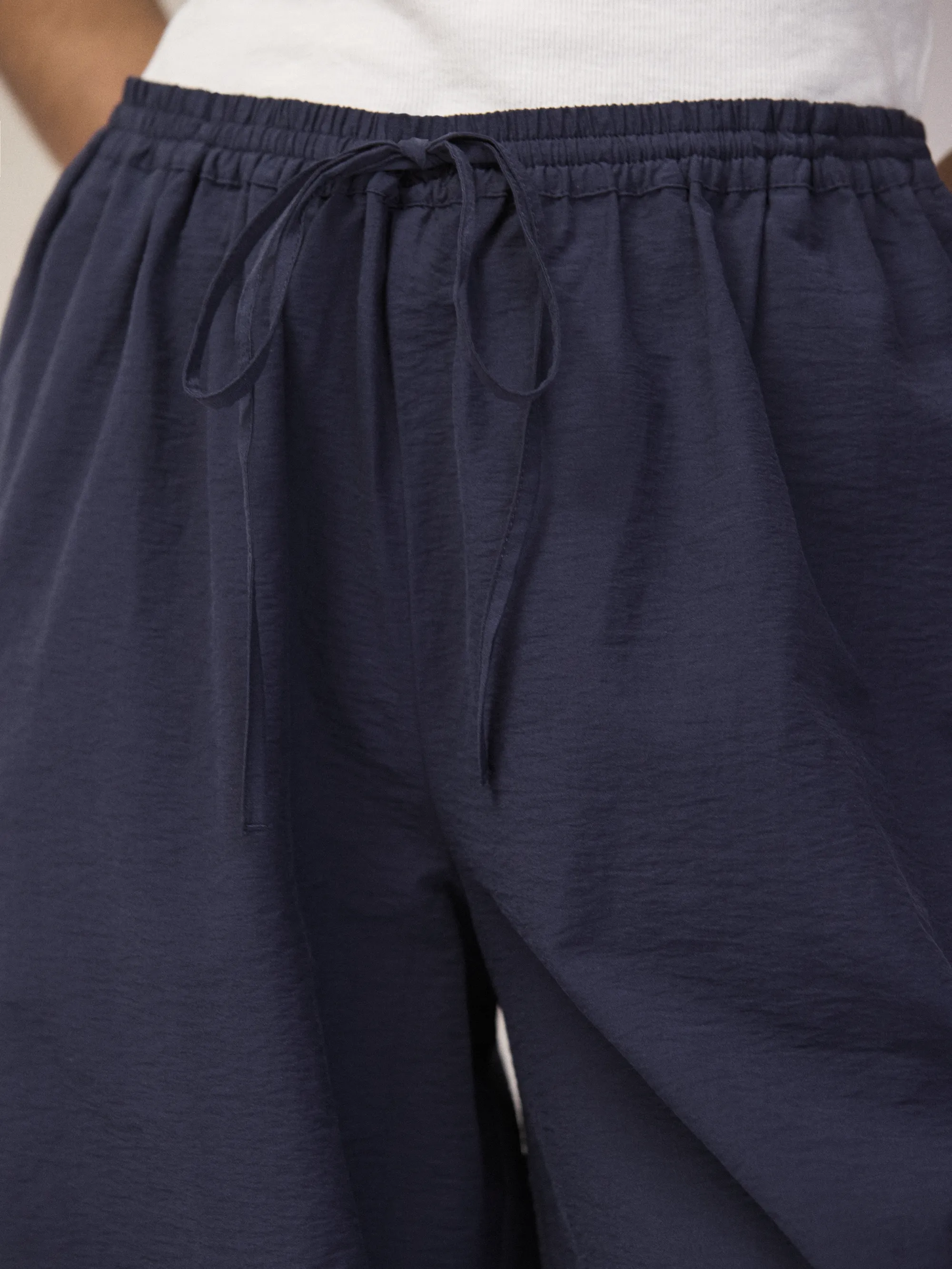 Navy Balloon Trousers - Image 4