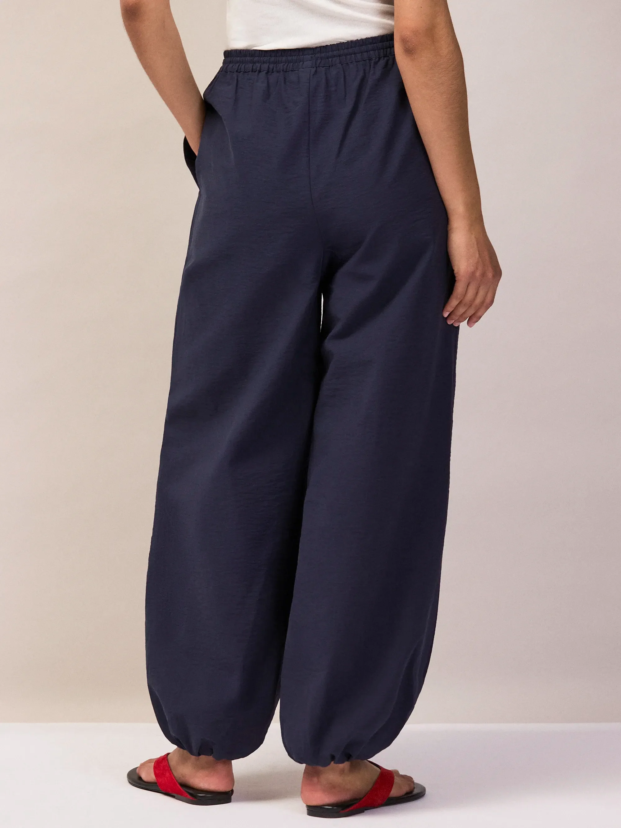 Navy Balloon Trousers - Image 6