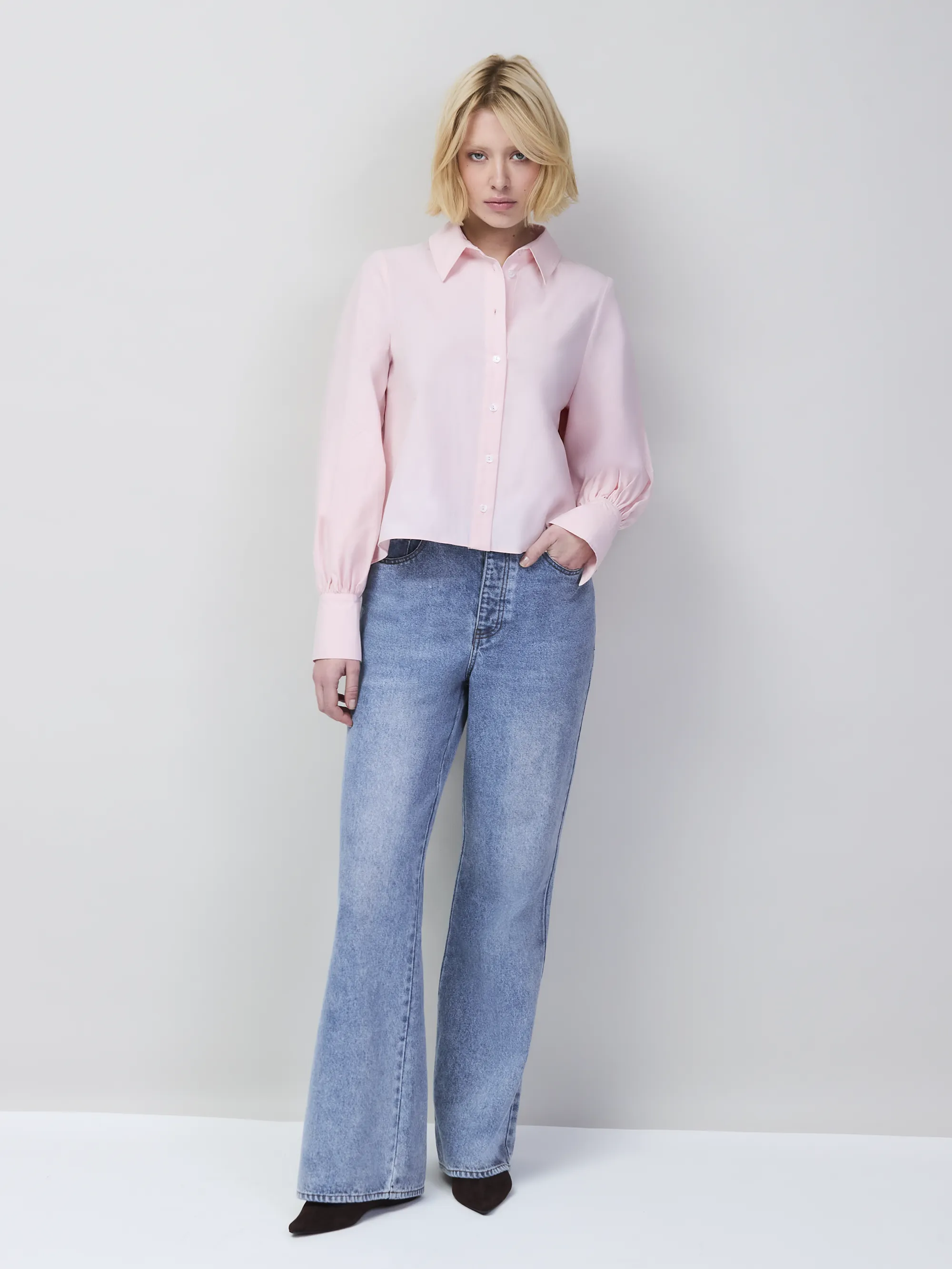 Pink Hi-Lo Hem Shirt - Image 3