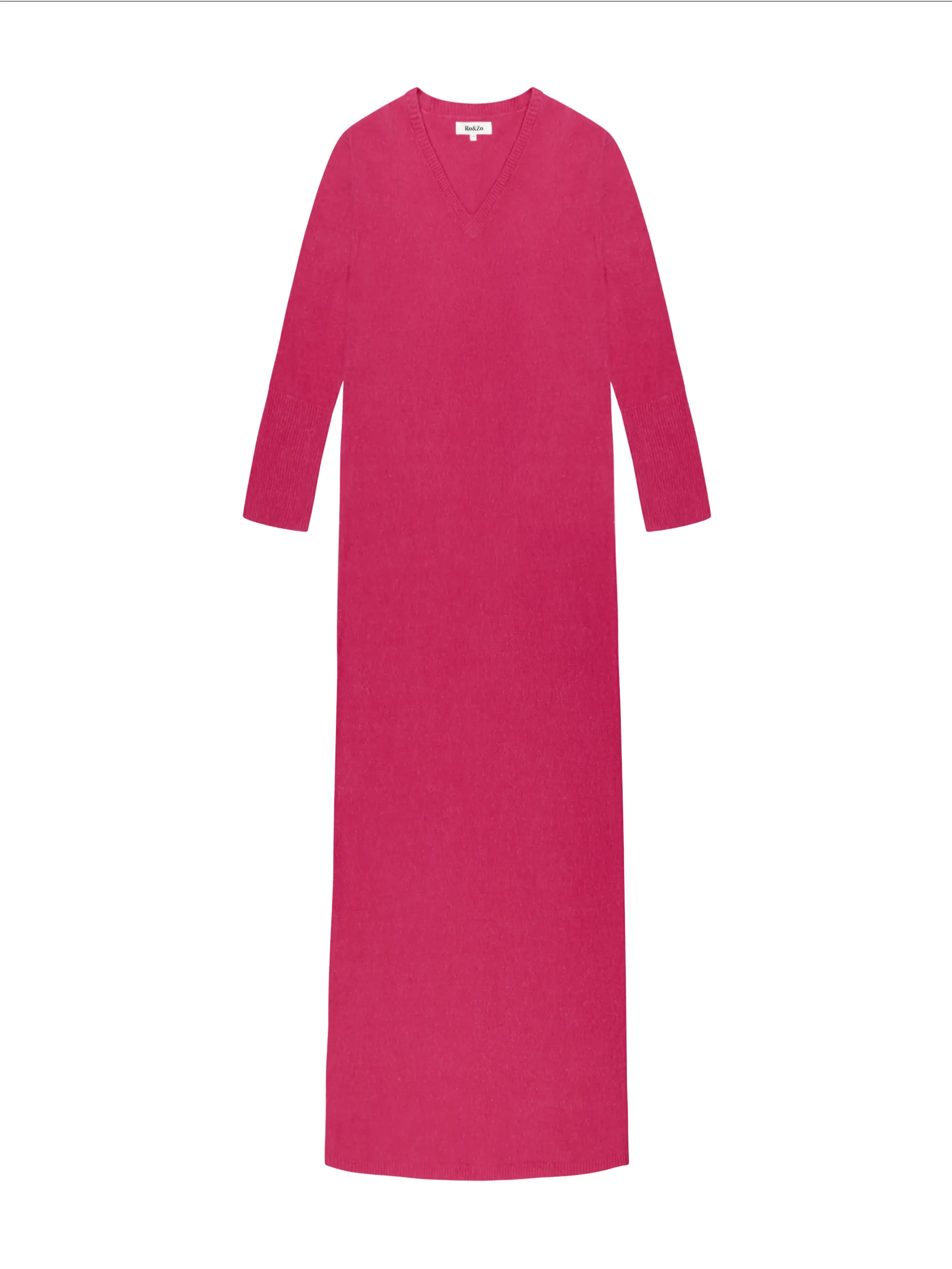 Pink V-Neck Knit Dress - Image 5