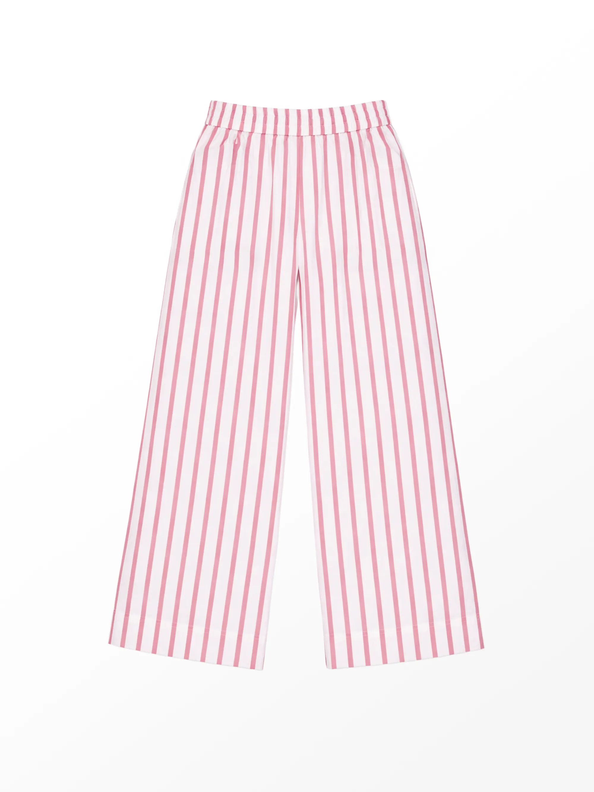 Pink Stripe Cotton Blend Trousers - Image 8