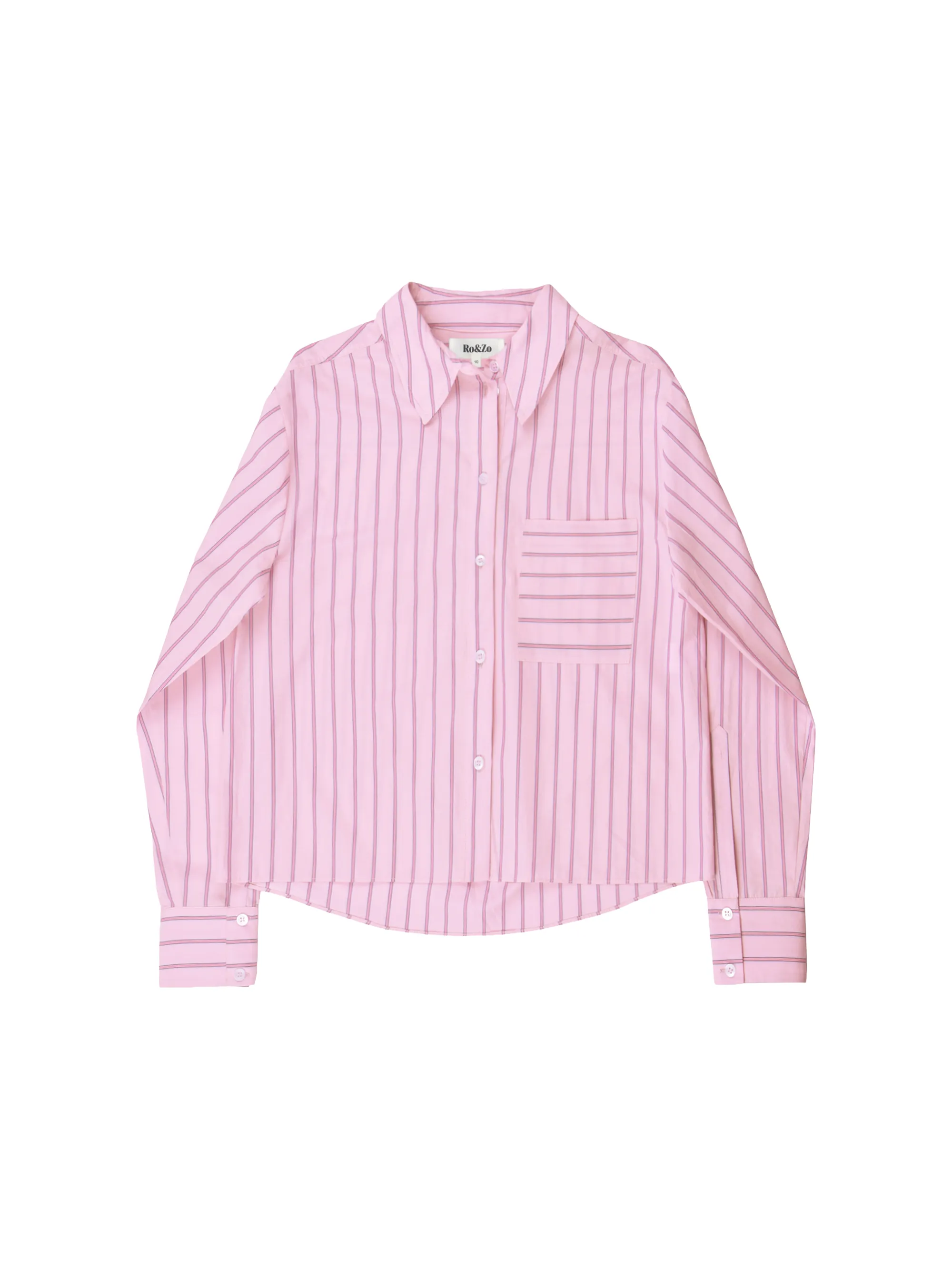 Pink Stripe Cotton Shirt - Image 8