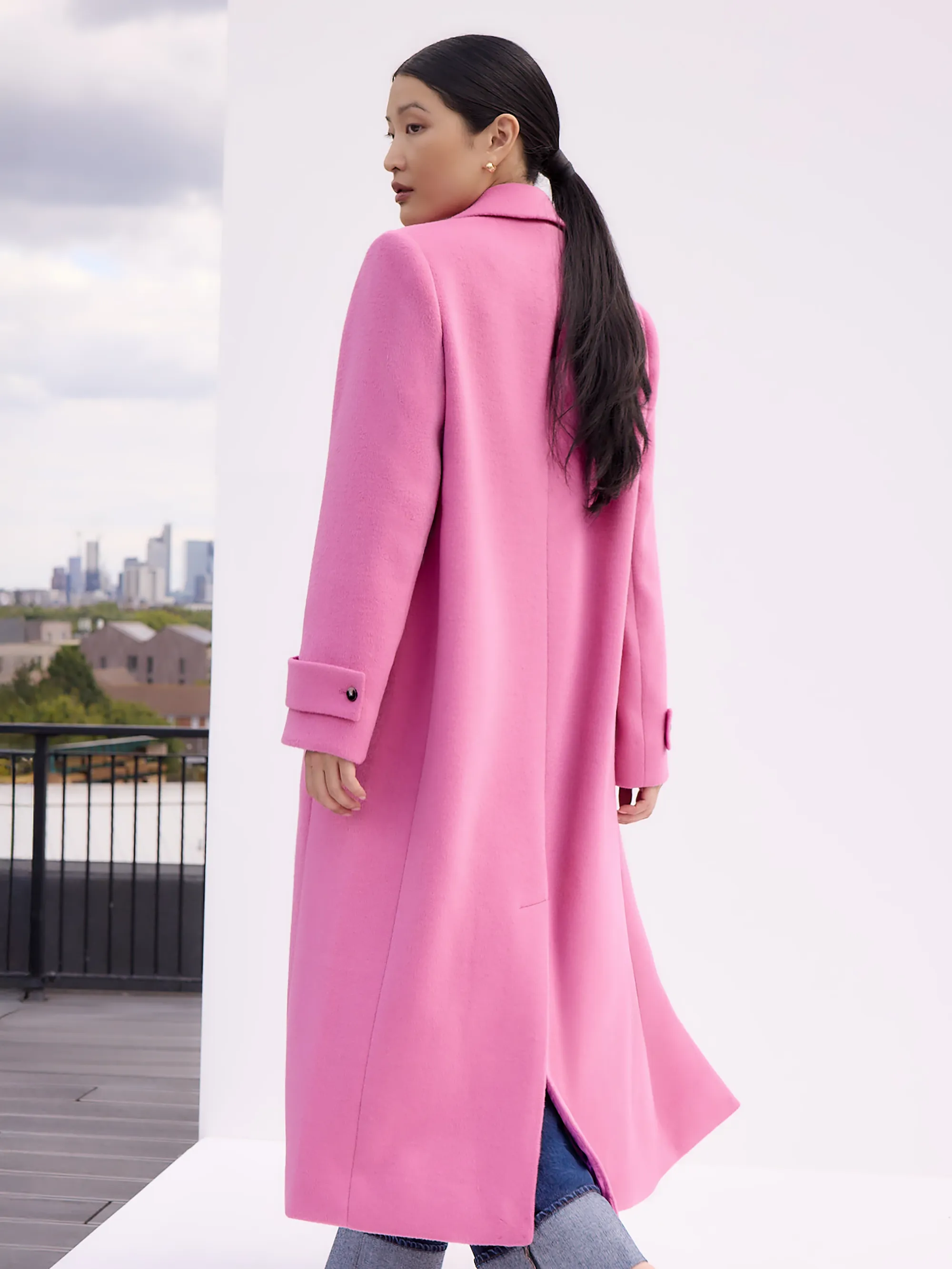 Pink Oversized Wool-Blend Coat - Image 7
