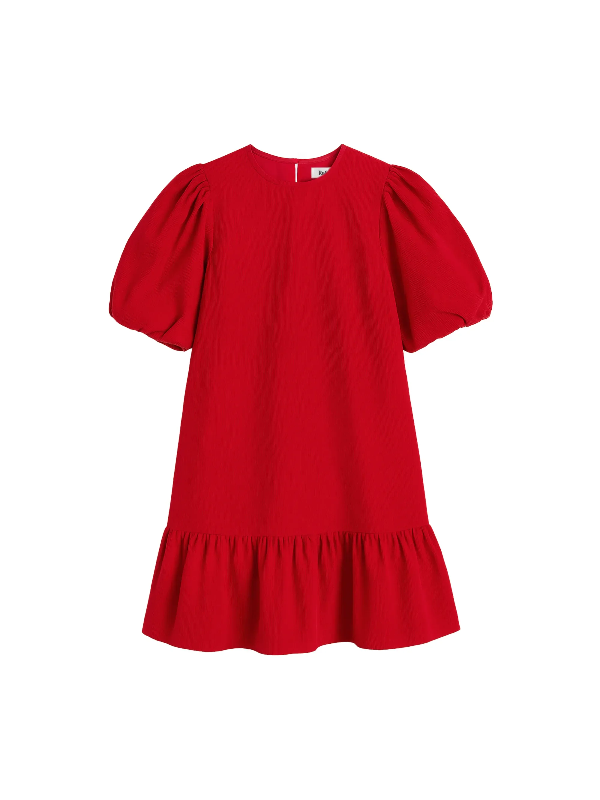 Red Baby Cord Mini Dress - Image 6